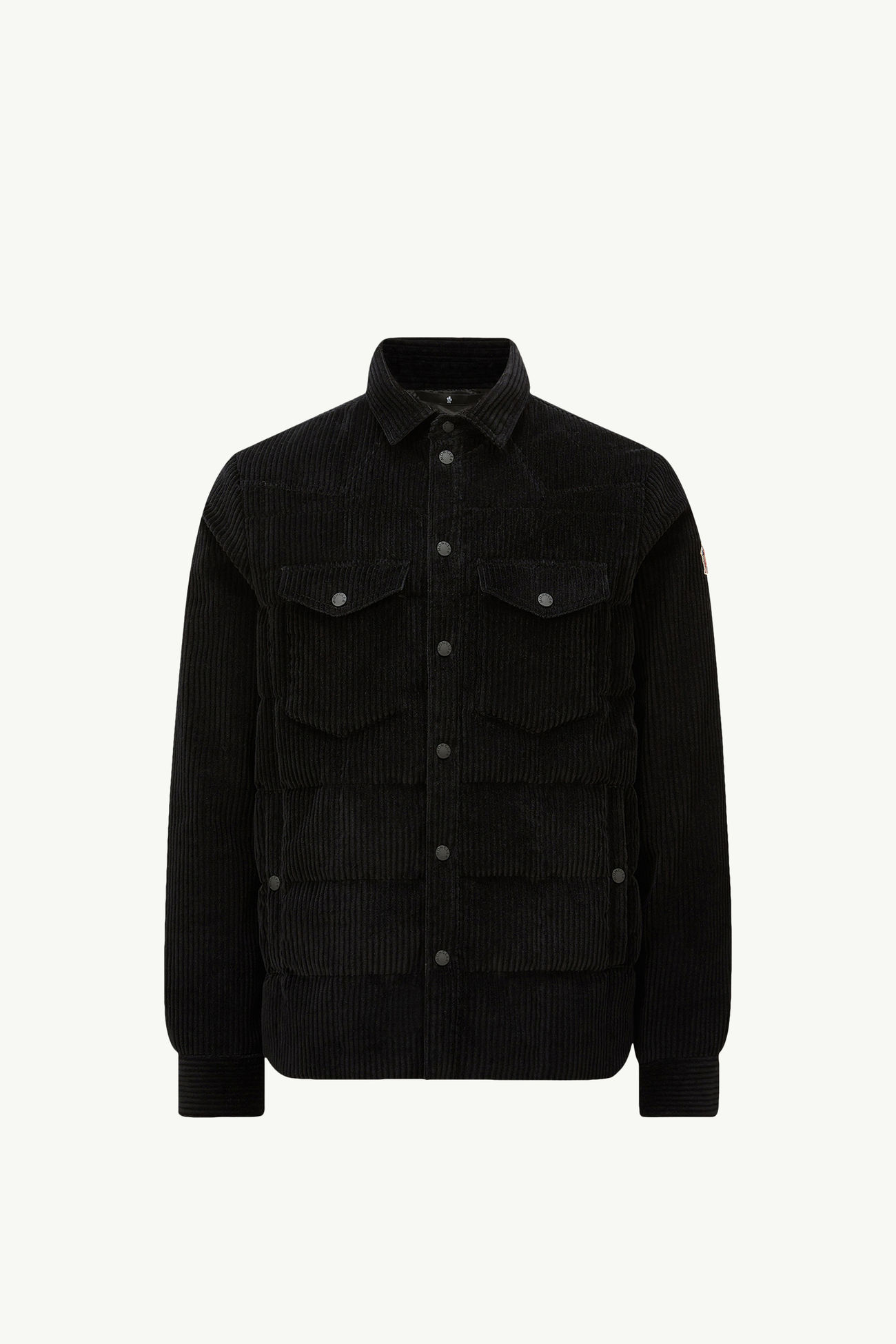 Gelt Corduroy Down Shirt Jacket Men Black Moncler 2