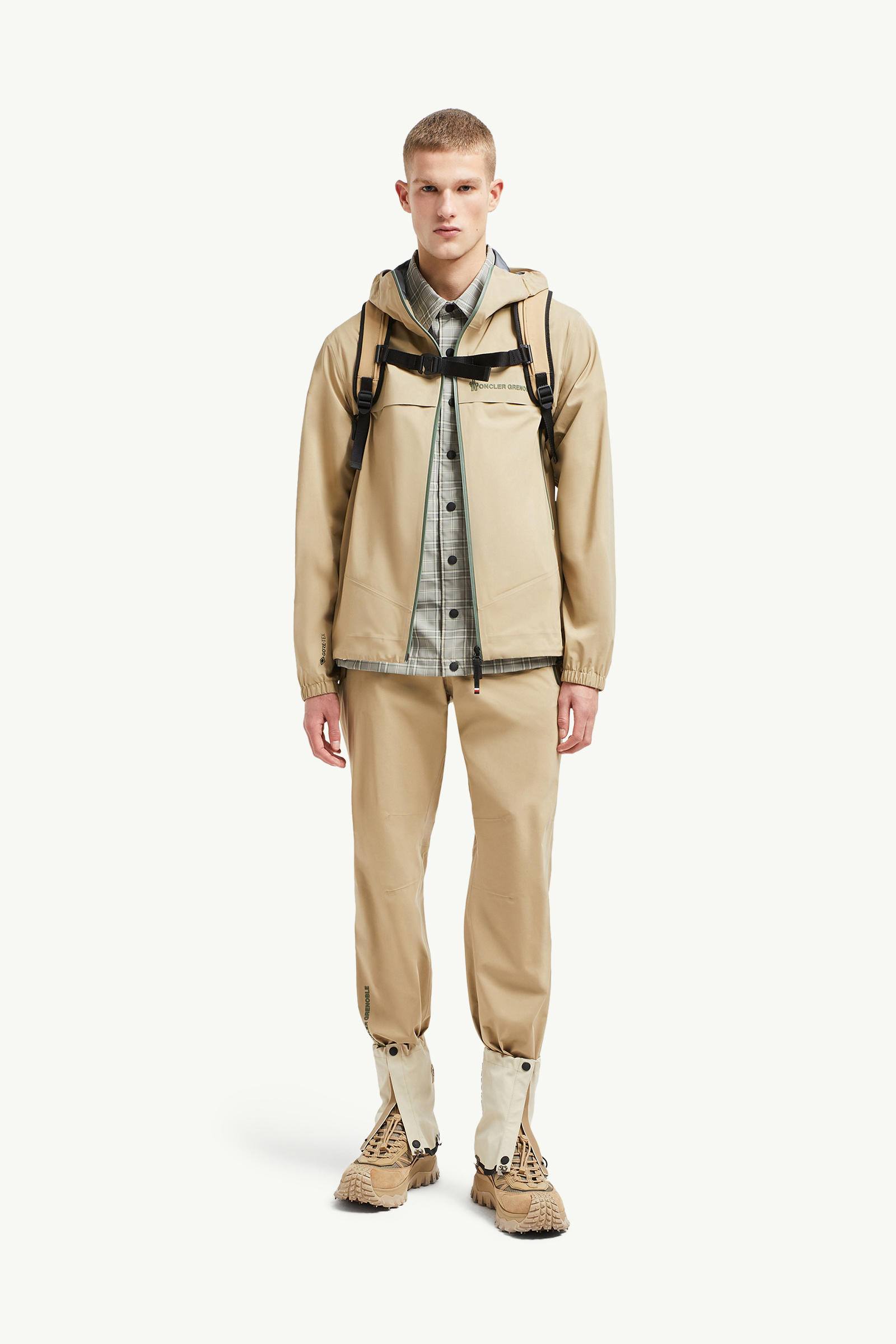 GORE-TEX Jogging Trousers Men Beige Moncler 0