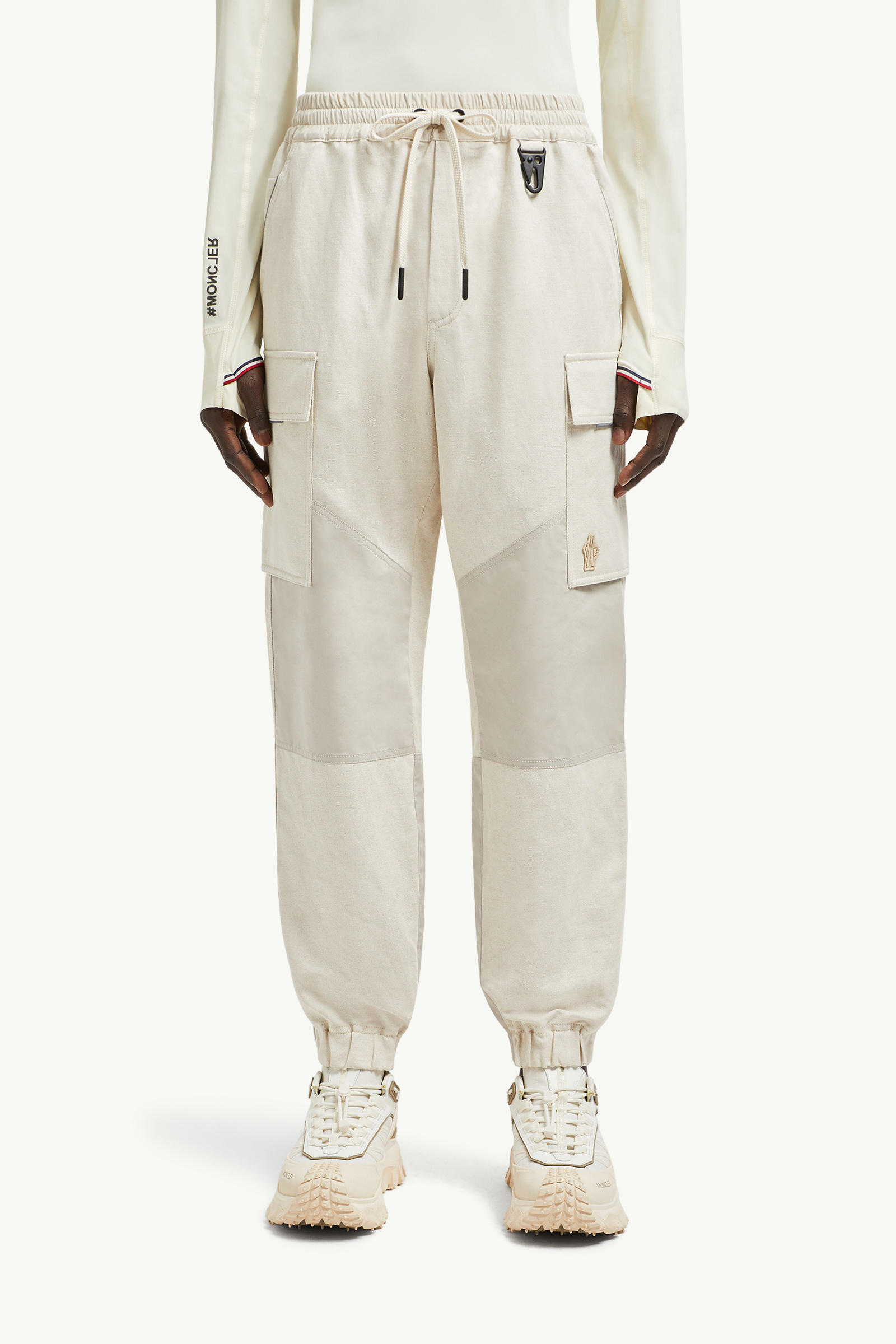 Jogging en coton et lin Hommes Beige Clair Moncler 3