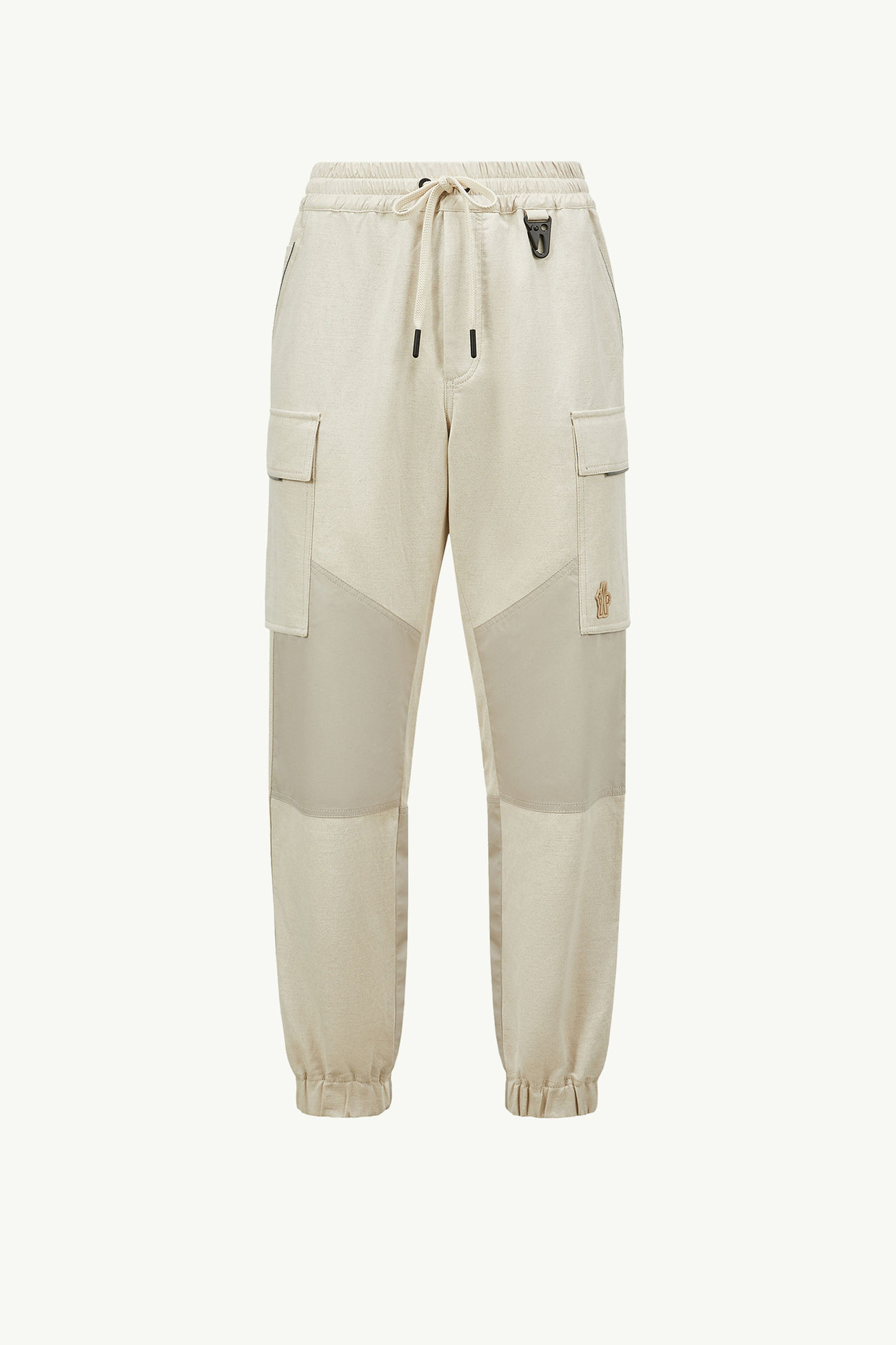 Cotton & Linen Jogging Pants Men Light Beige Moncler 2