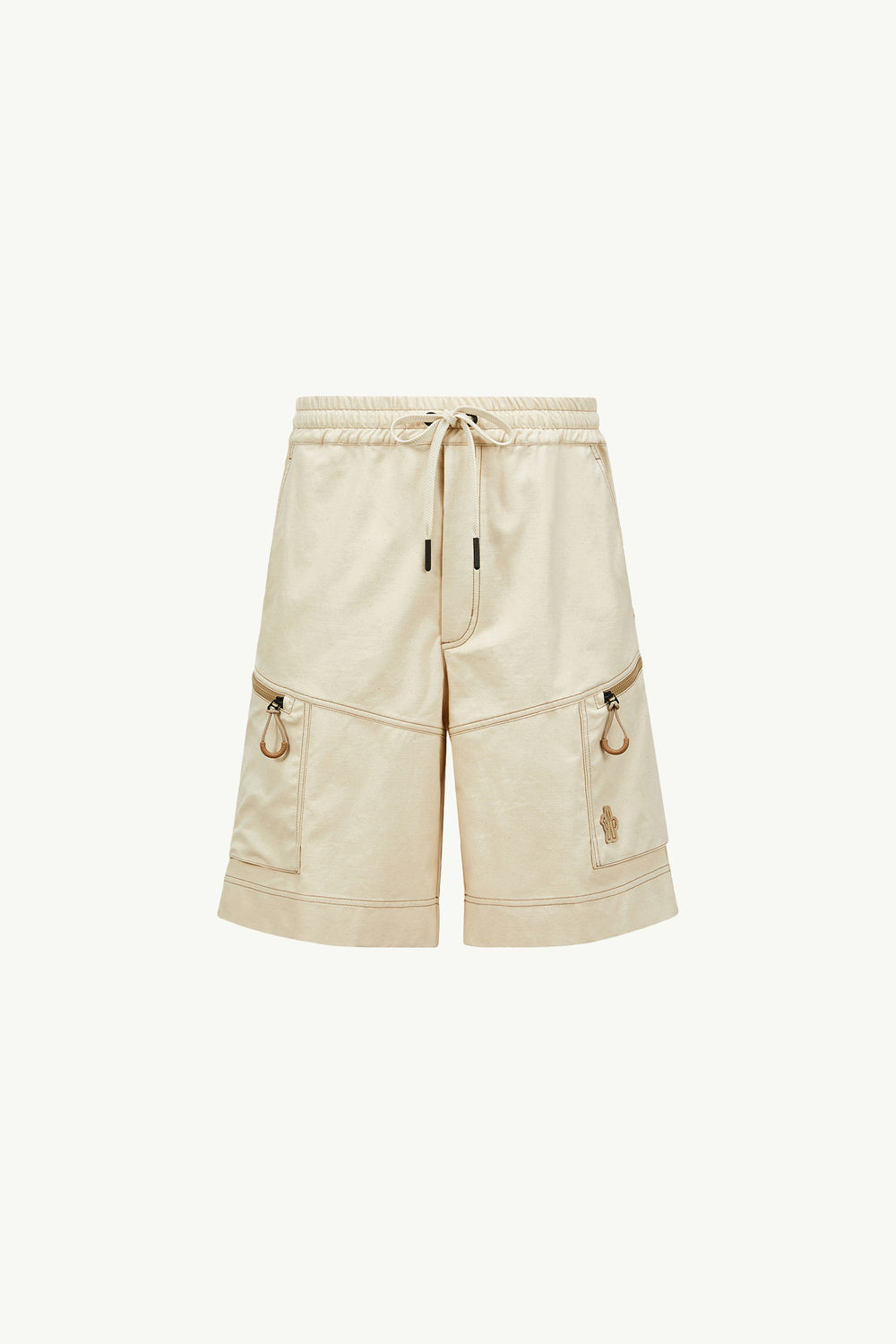 Cotton Drill Cargo Shorts Men Light Beige Moncler 2