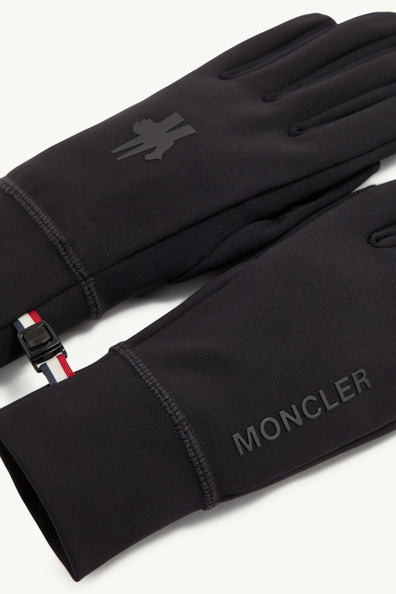 Touch Screen Jersey Gloves Men Black Moncler 2