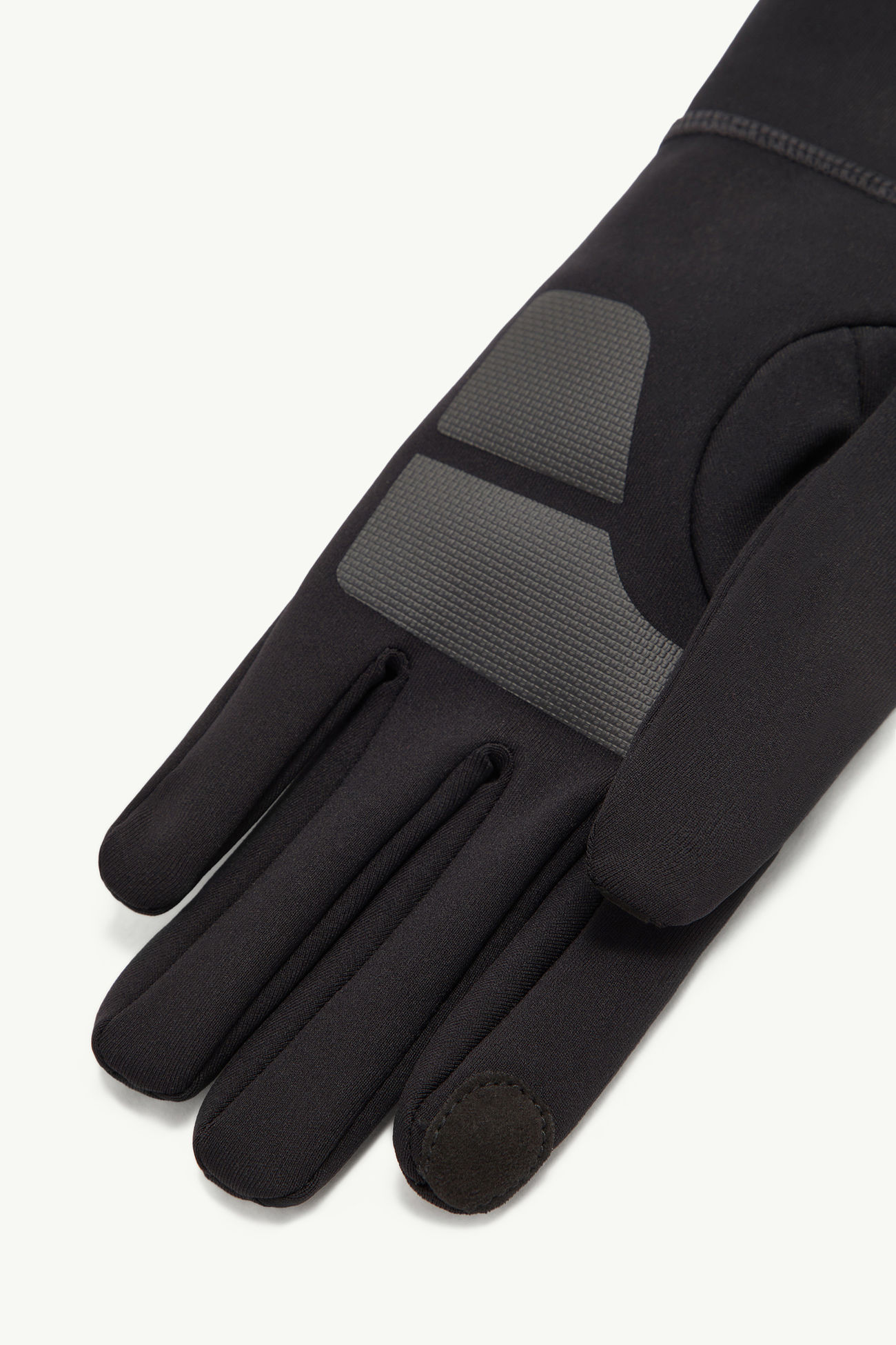 Touch Screen Jersey Gloves Men Black Moncler 4