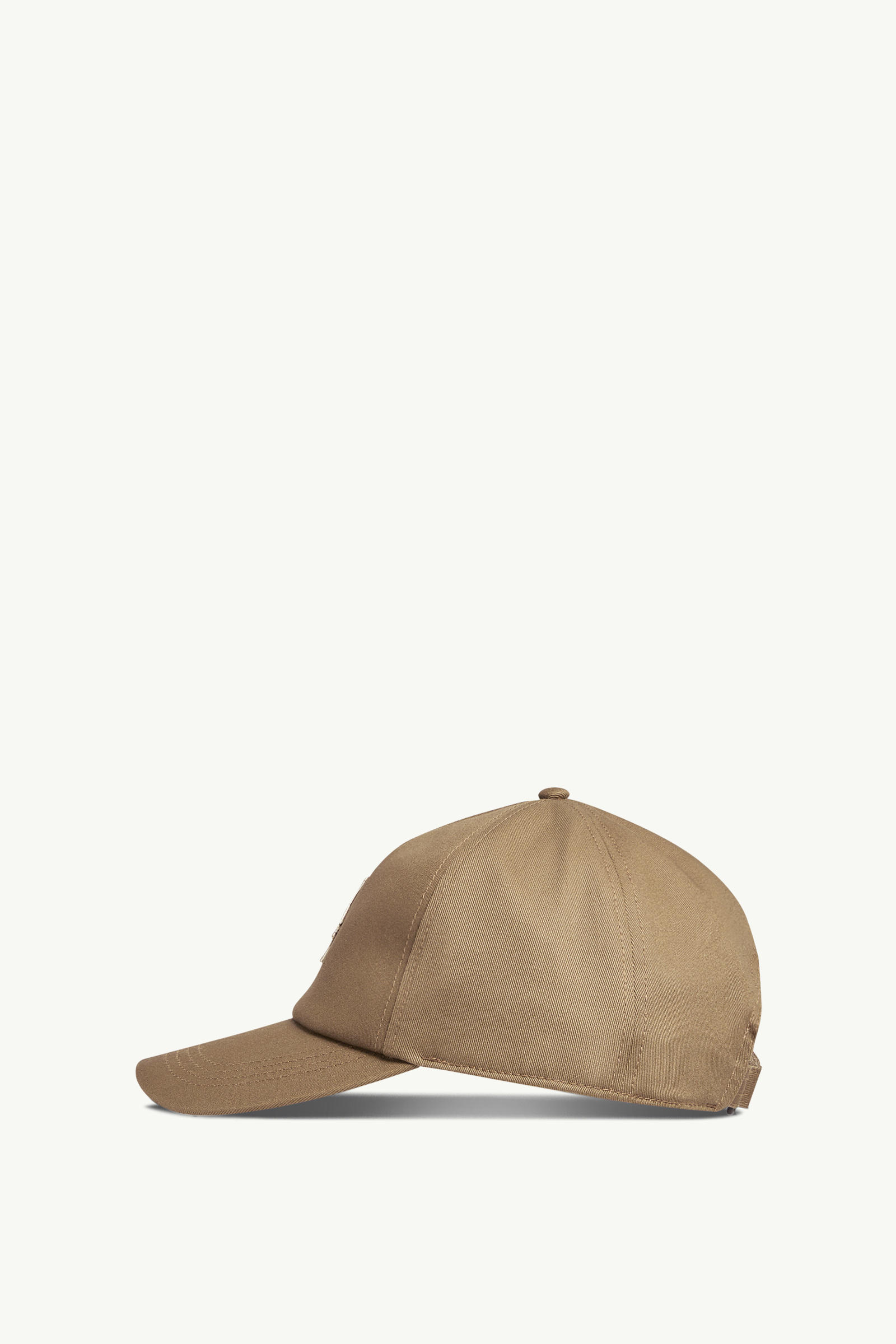 Cotton Gabardine Baseball Cap Men Light Brown Moncler 2