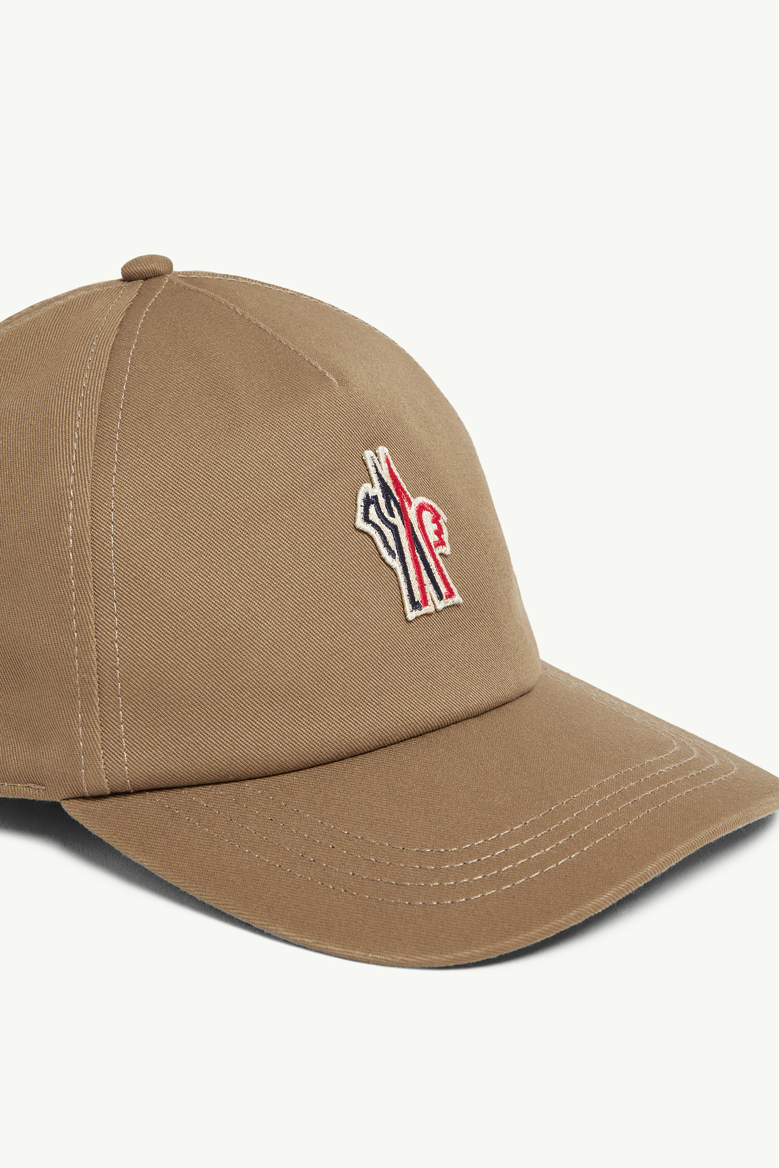 Cotton Gabardine Baseball Cap Men Light Brown Moncler 4