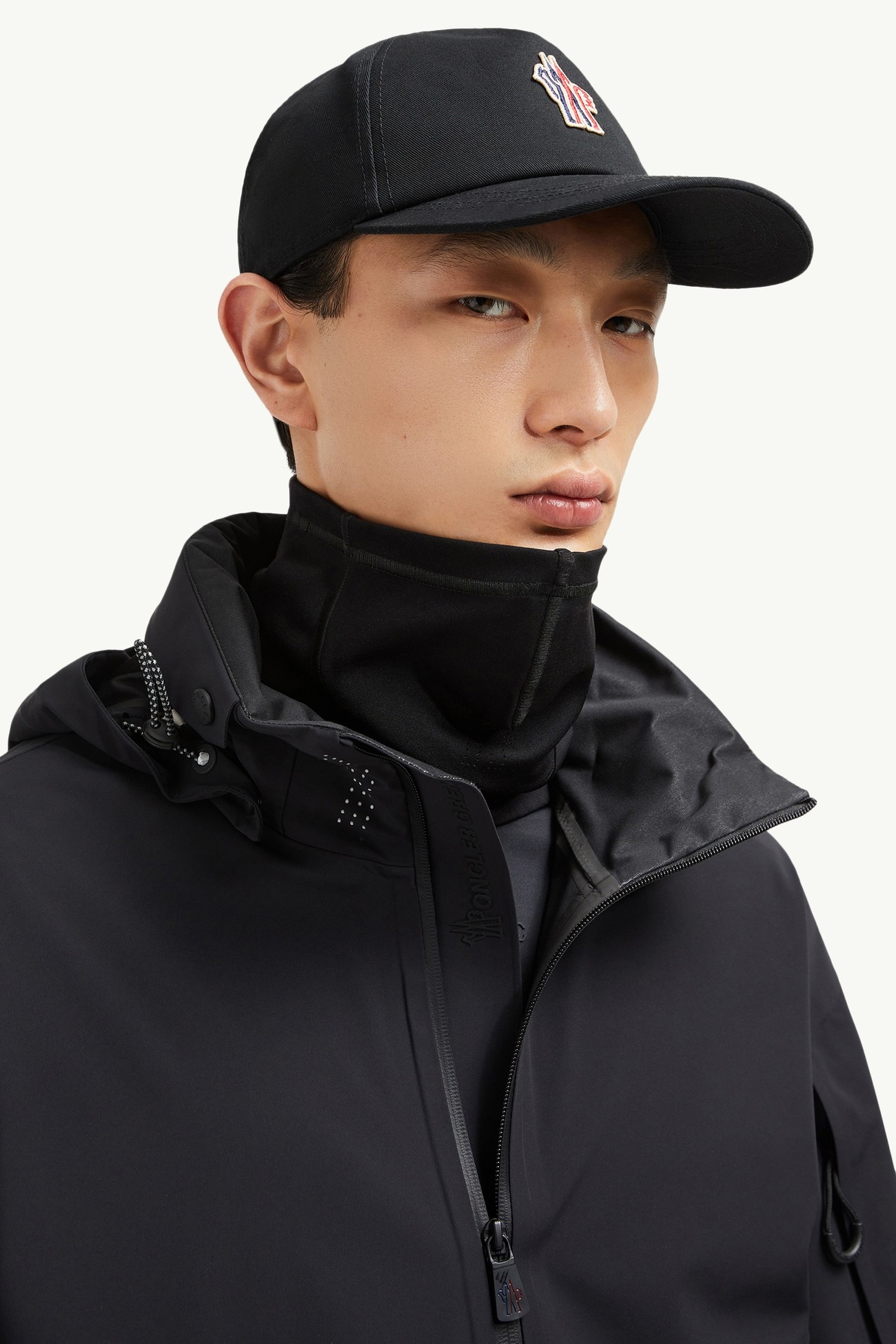Cache-col en jersey technique Hommes Noir Moncler 1