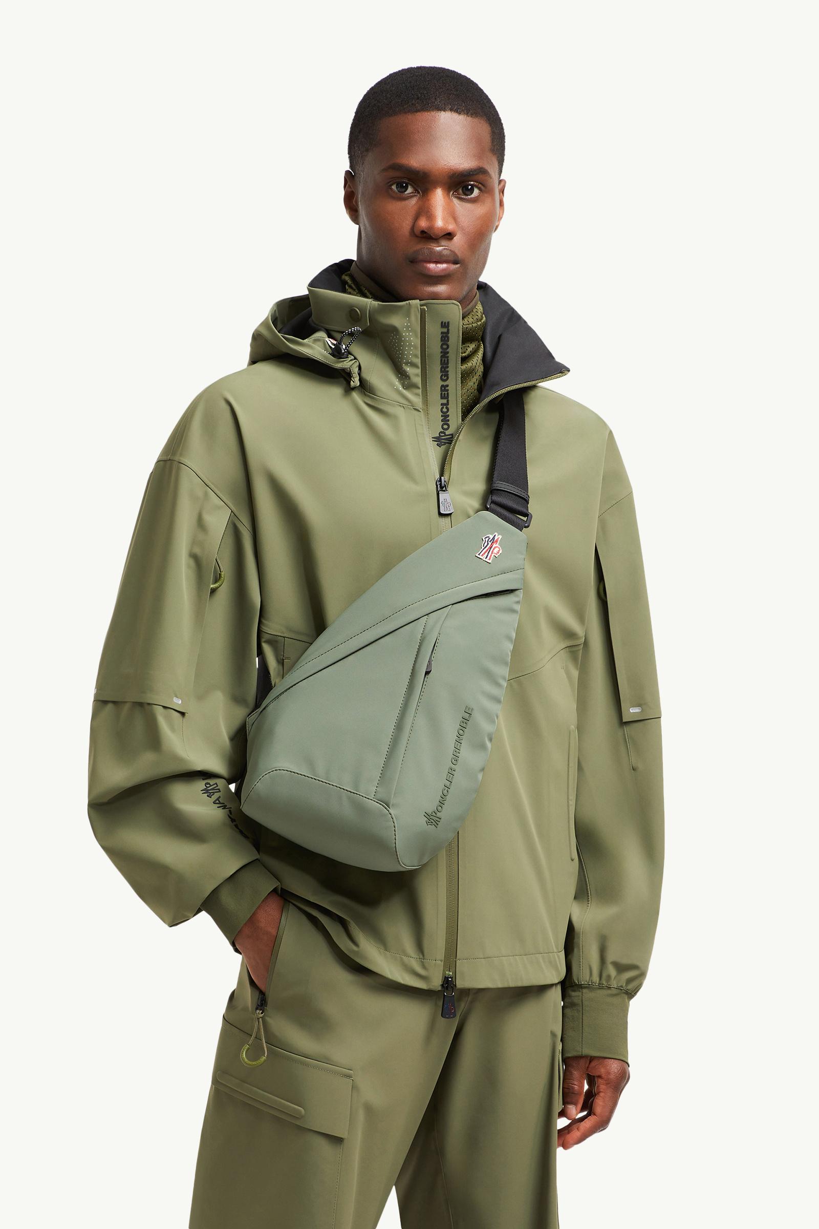 Water-Repellent Crossbody Bag Men Olive Green Moncler 1