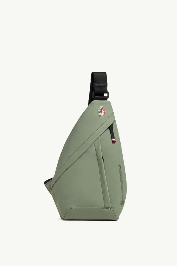 Water-Repellent Crossbody Bag Men Olive Green Moncler 0