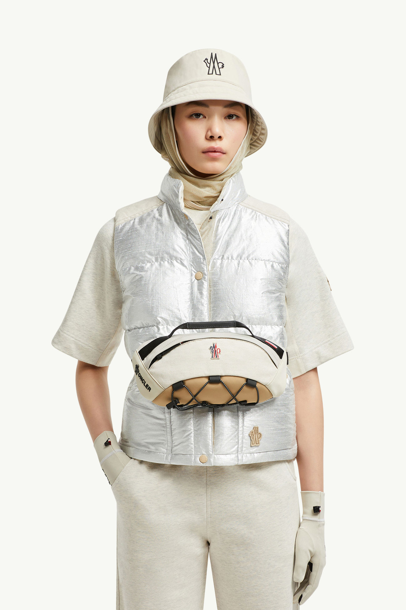 Wasserabweisende Gürteltasche Herren Hellbeige Moncler 6