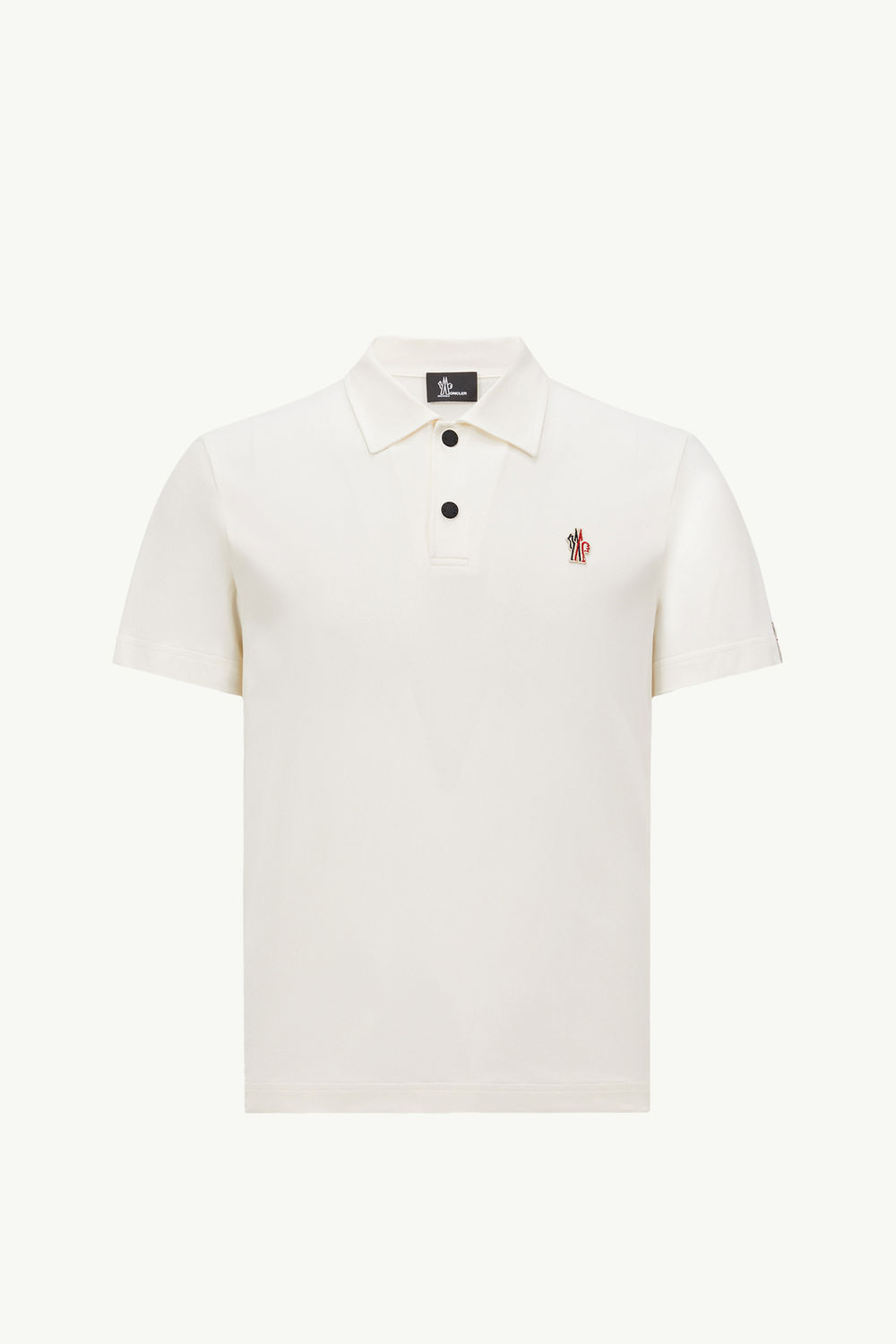 Logo Patch Polo Shirt Men White Moncler 2