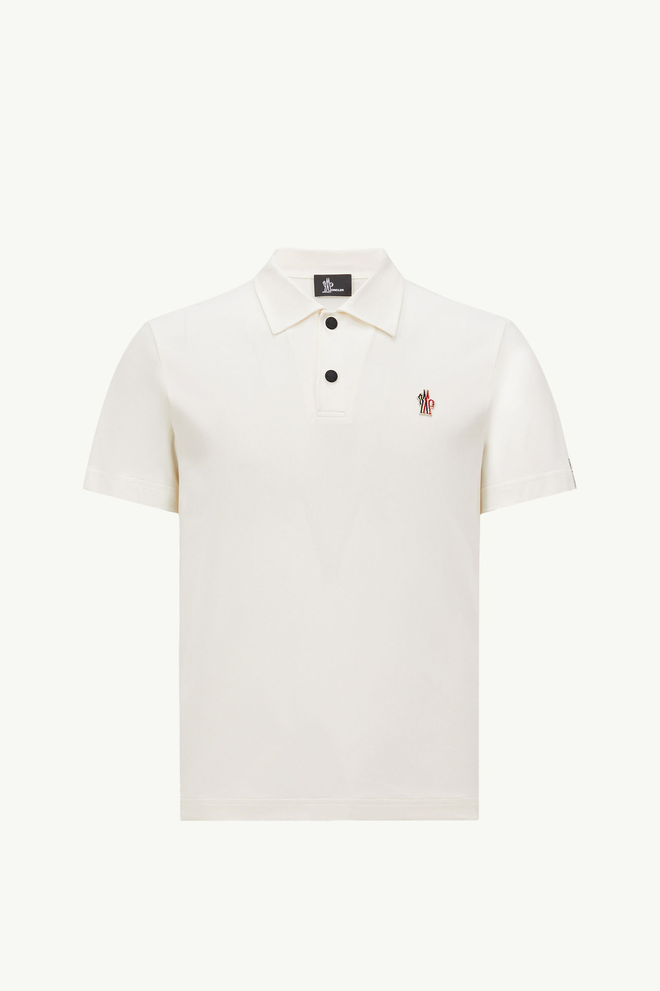 Logo Patch Polo Shirt Men White Moncler 2