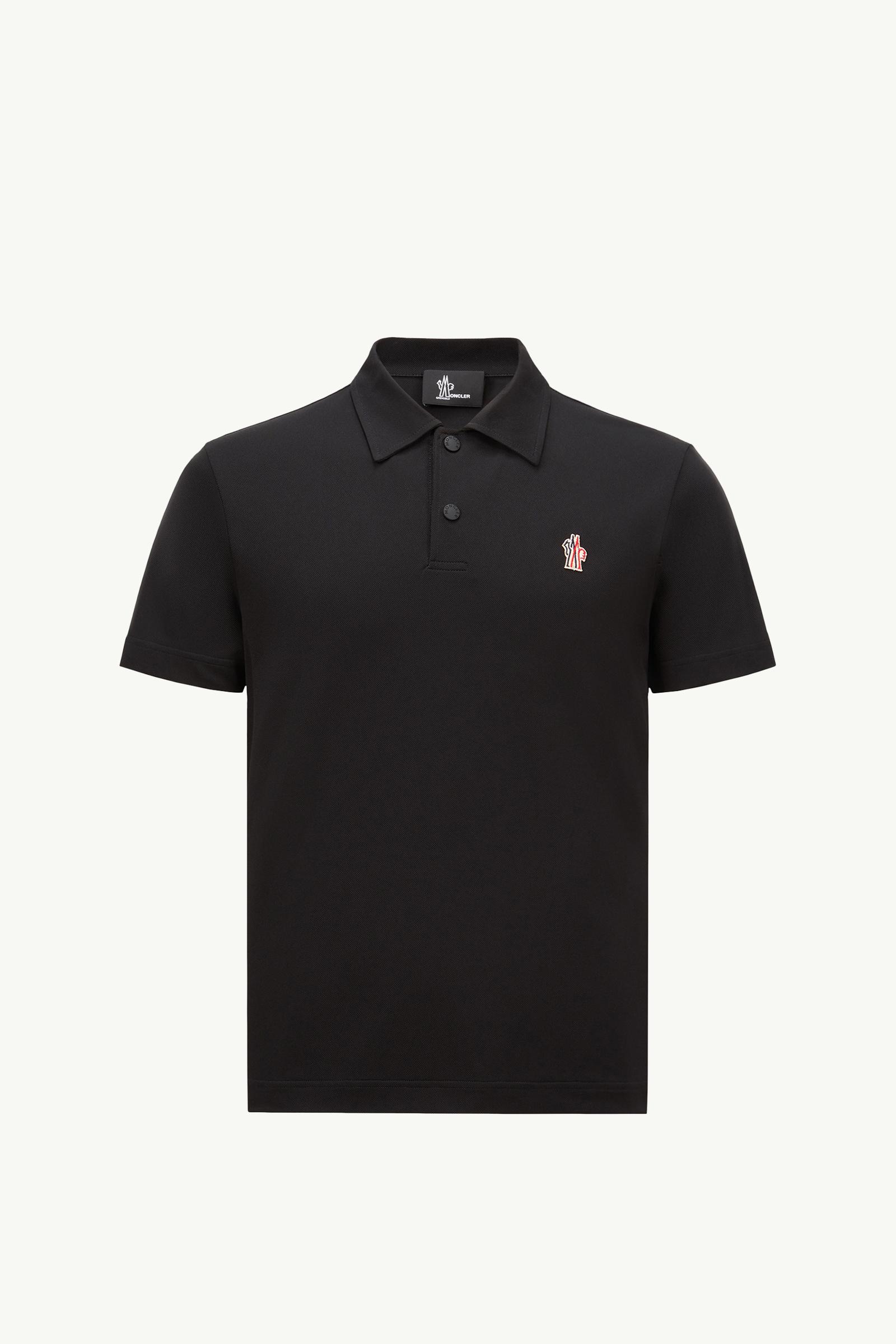 モンクレール MONCLER ブラック ポロシャツ 同色ロゴ ブラック 