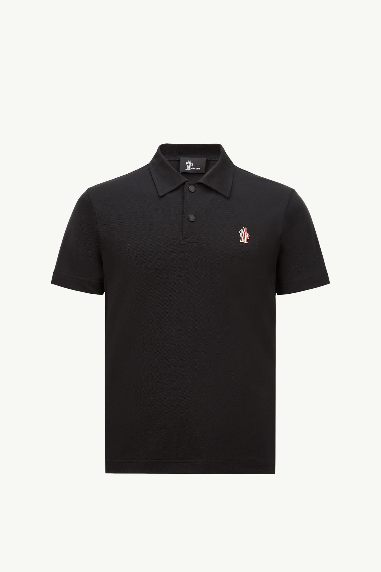 Logo Patch Polo Shirt Men Black Moncler 2