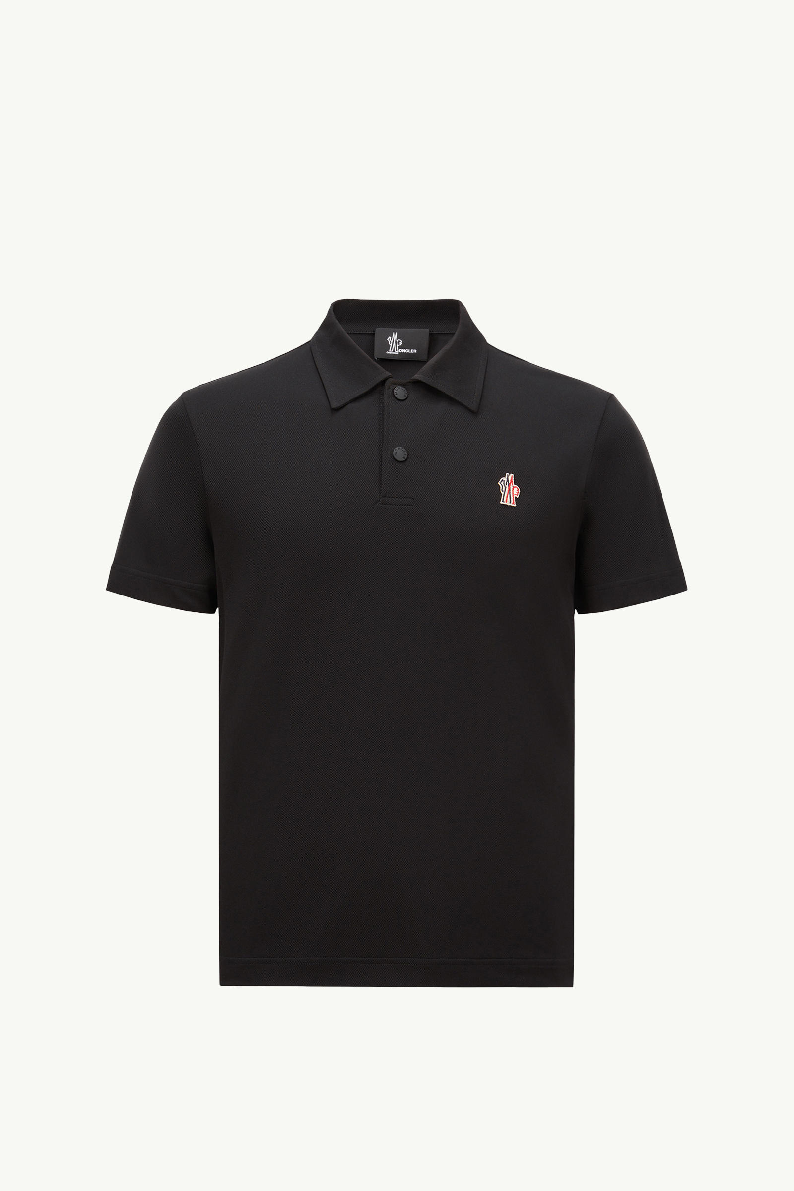 Logo Patch Polo Shirt Men Black Moncler 2