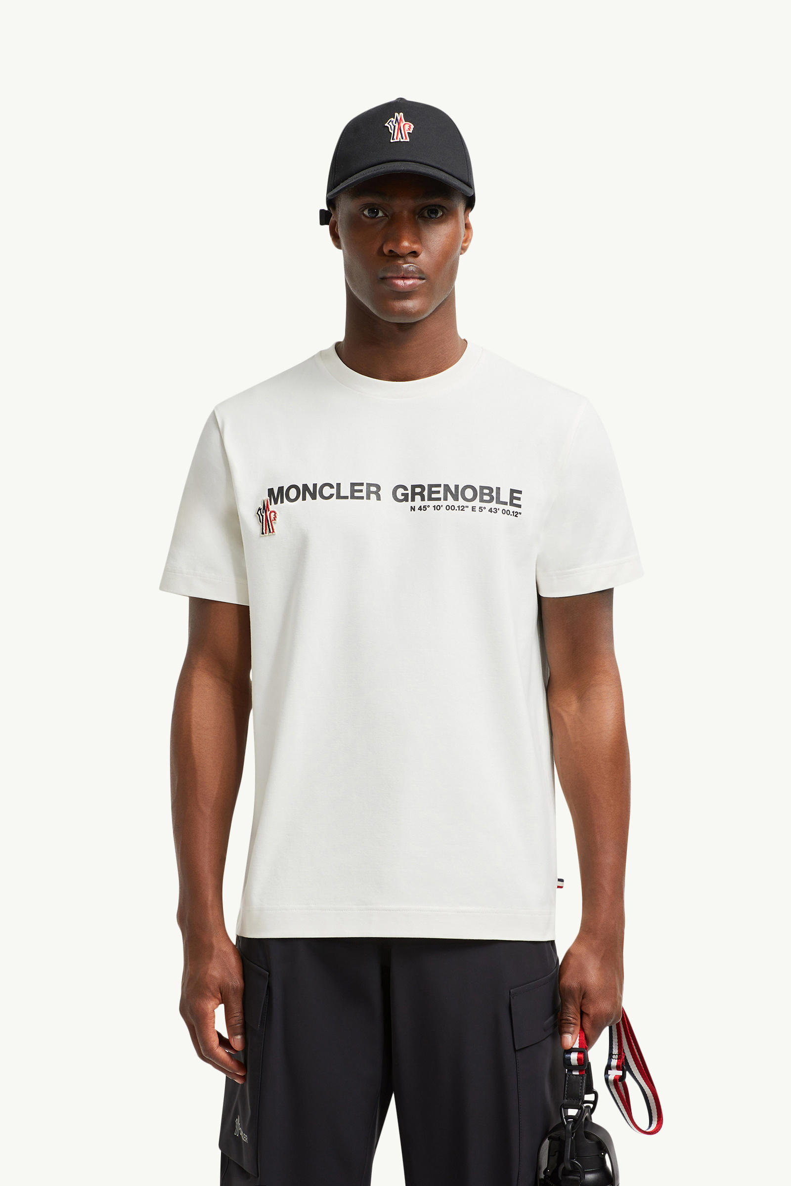 男士标识棉质T恤 男士 象牙白 Moncler 0
