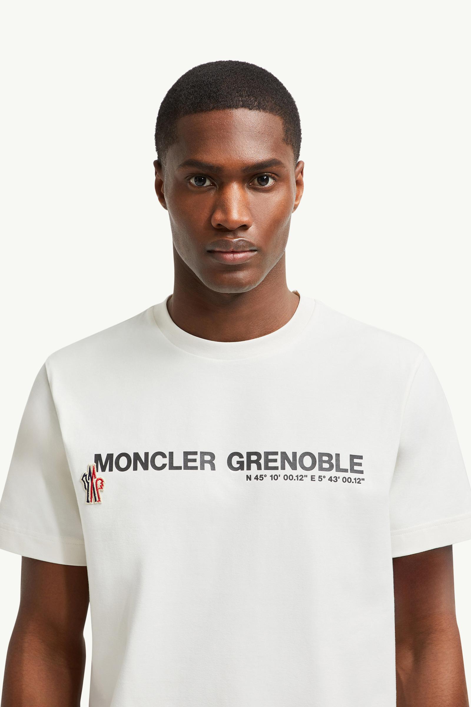 Logo Cotton T-Shirt Men White Ivory Moncler 1