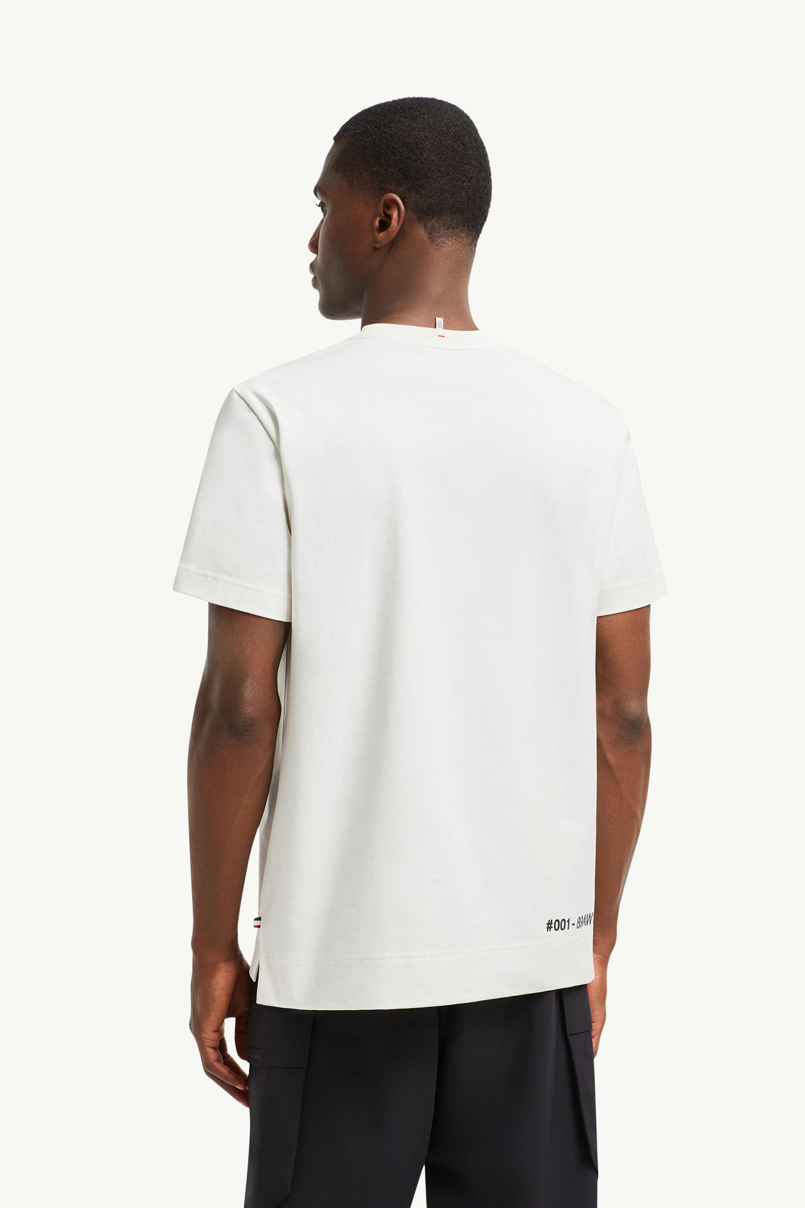 Logo Cotton T-Shirt Men White Ivory Moncler 4