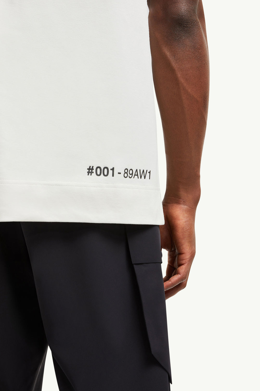 Camiseta de algodón con logotipo Hombre Blanco Marfil Moncler 5
