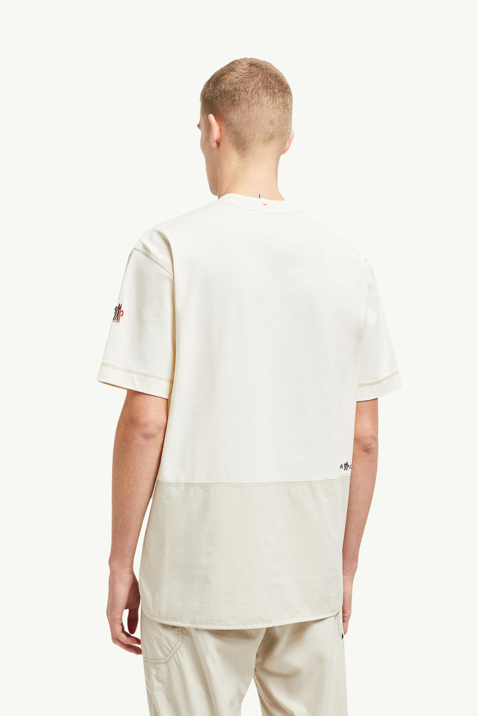 T-shirt in cotone con tasche Uomo Bianco Avorio Moncler 4