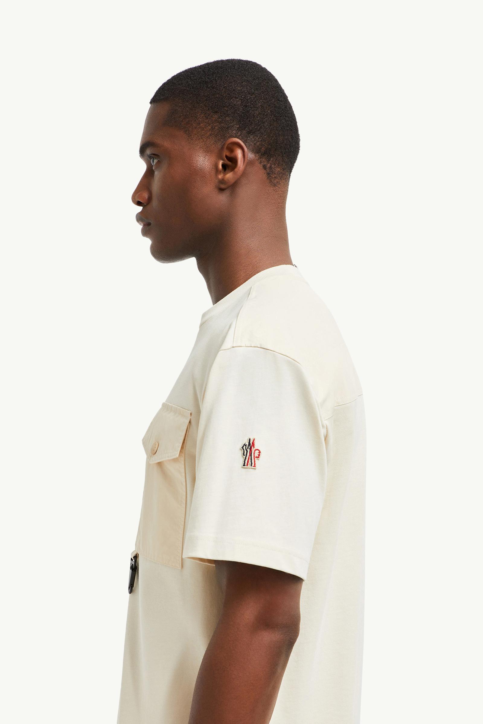 Cotton T-shirt with Pocket Men White Moncler 1