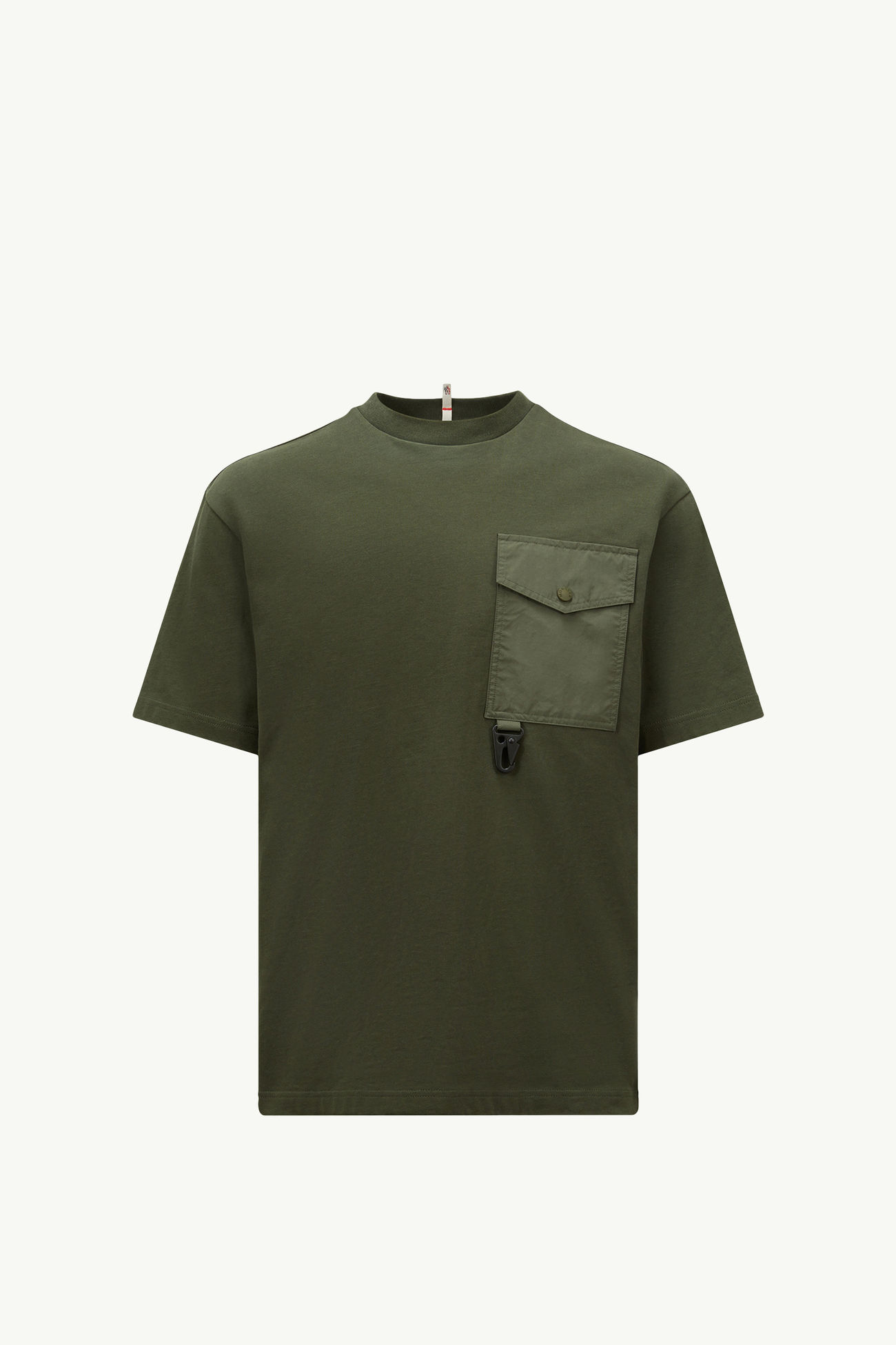 T-shirt in cotone con tasca Uomo Verde Oliva Moncler 2