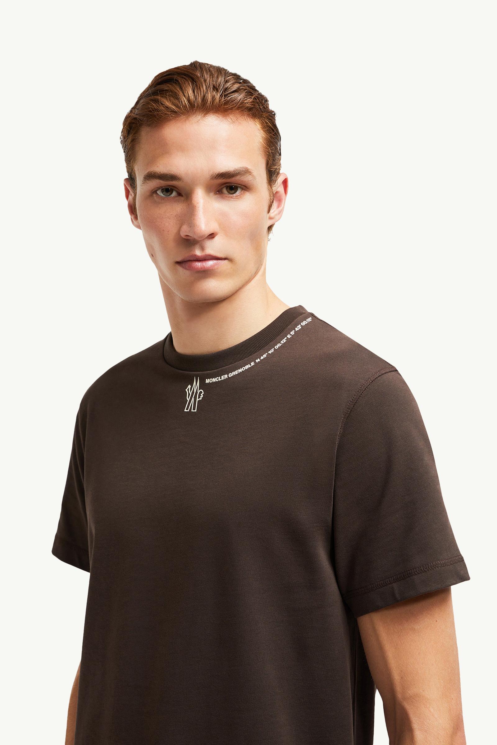 Logo Cotton T-Shirt Men Brown Moncler 1