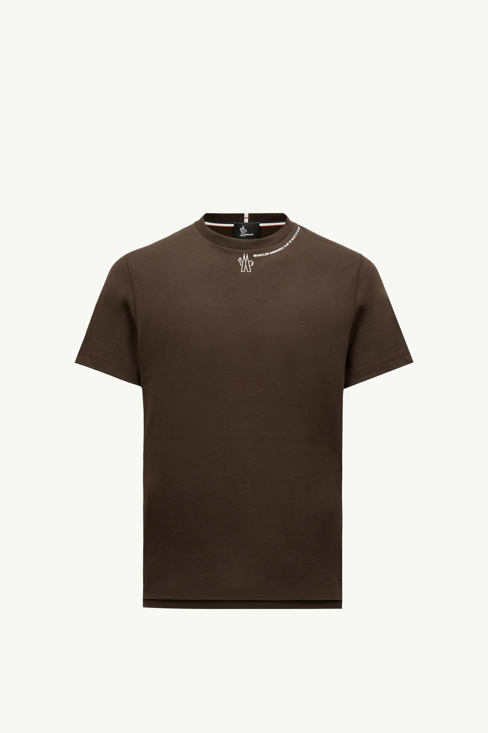 Logo Cotton T-Shirt Men Brown Moncler 2