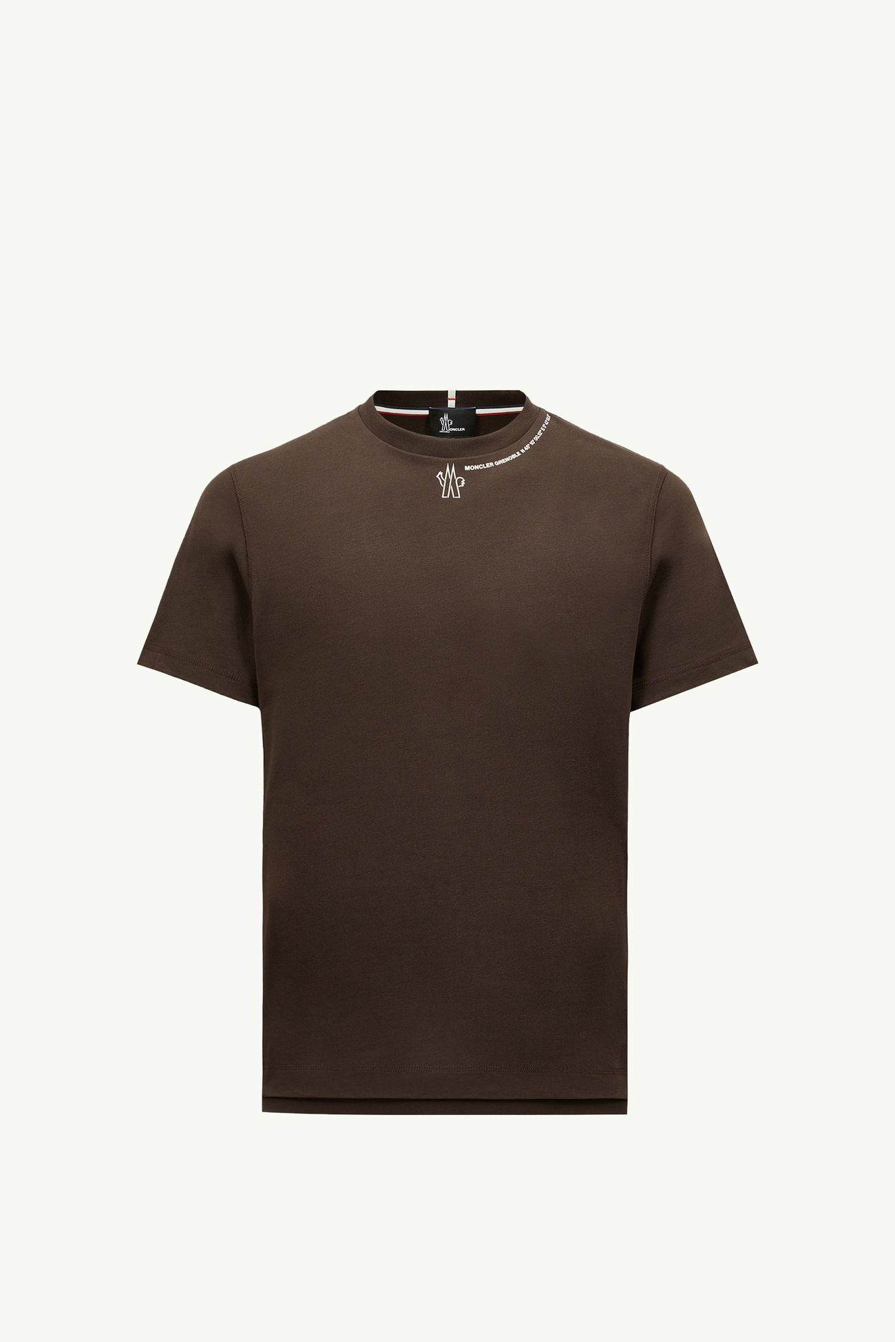 T-shirt logata in cotone Uomo Marrone Moncler 2