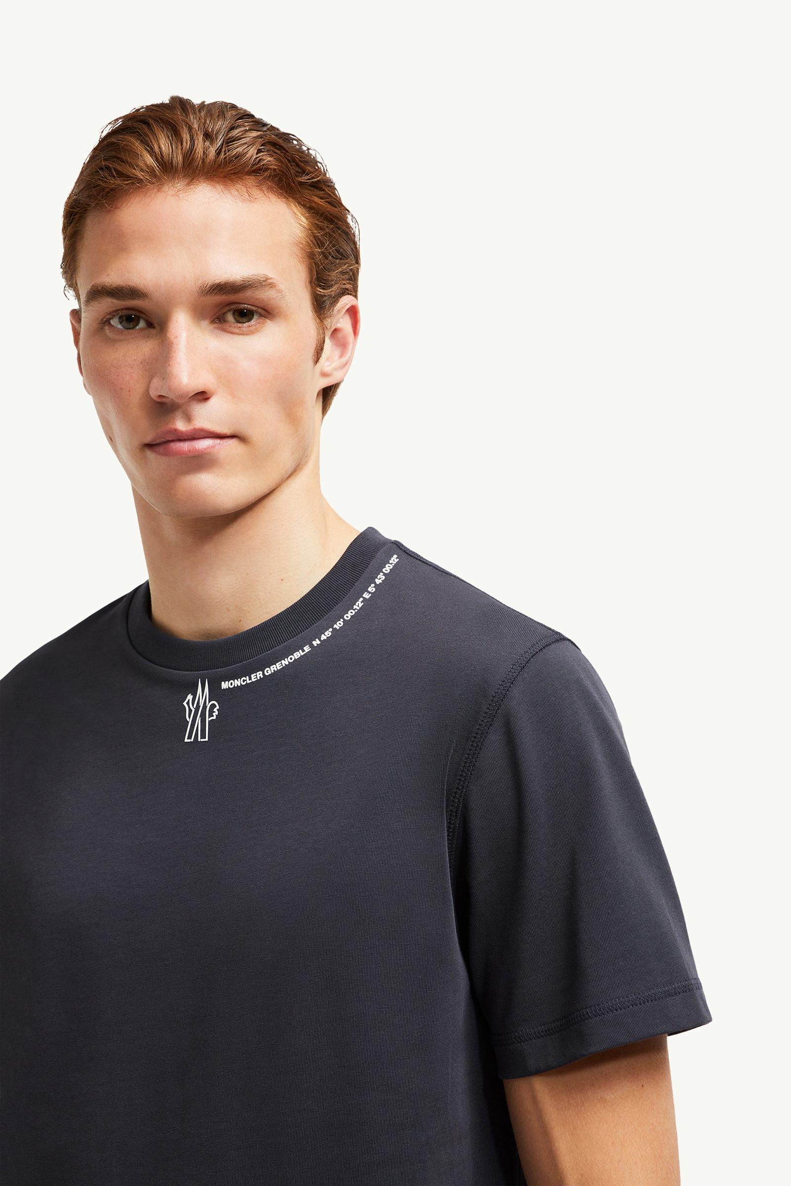 Logo Cotton T-Shirt Men Navy Blue Moncler 1