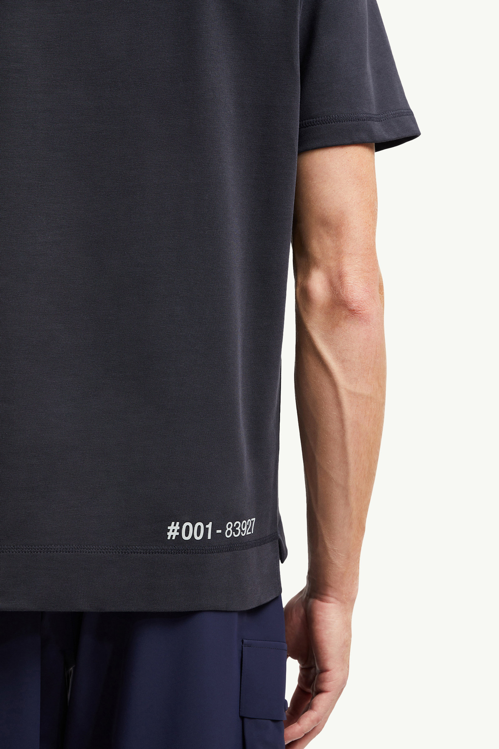 Logo Cotton T-Shirt Men Navy Blue Moncler 6
