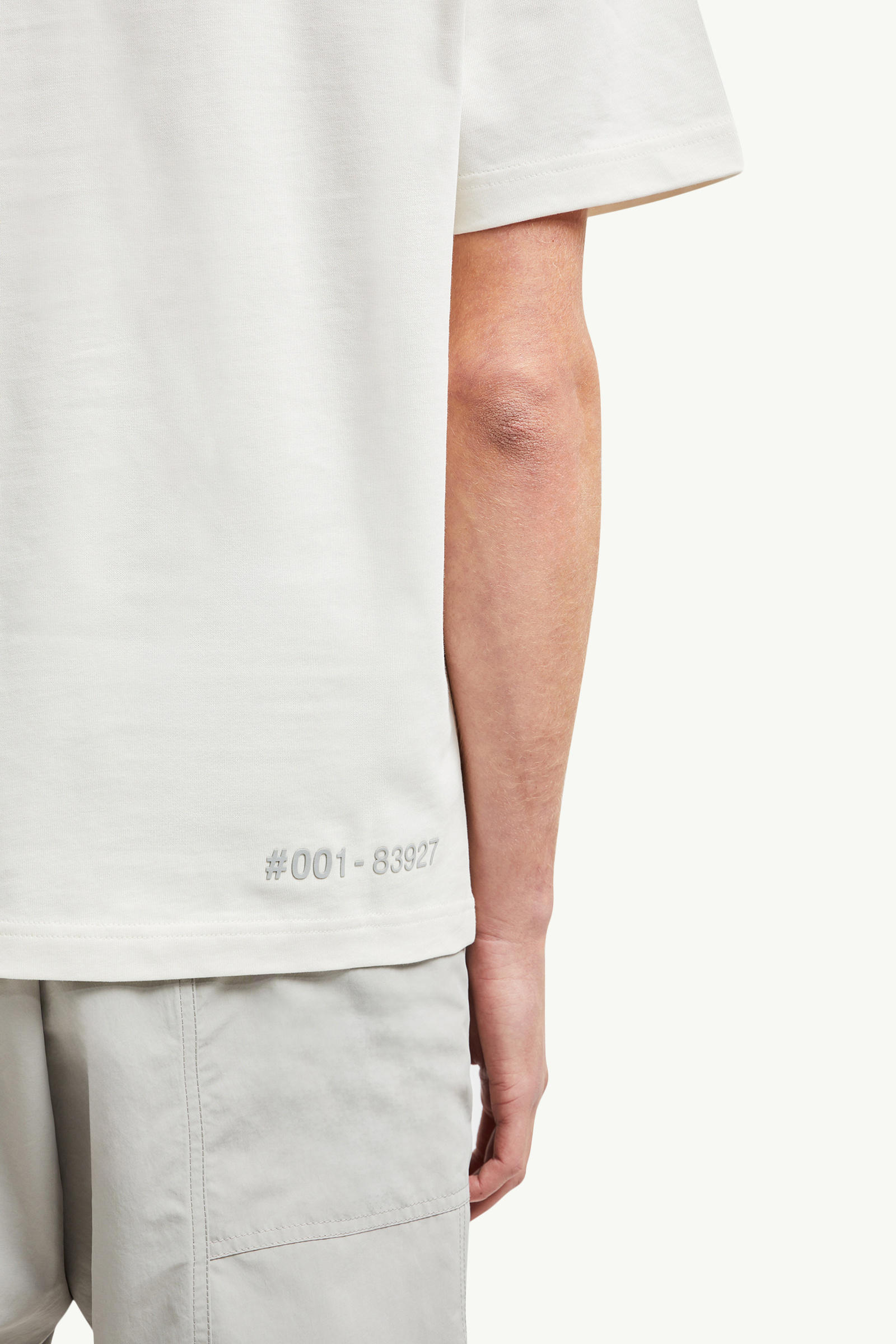 Mirrored Logo Cotton T-Shirt Men White Moncler 6