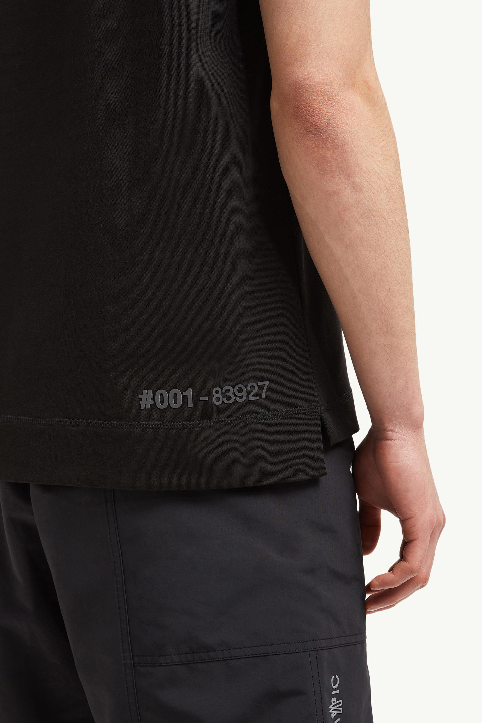 Embossed Logo Cotton T-Shirt Men Black Moncler 5