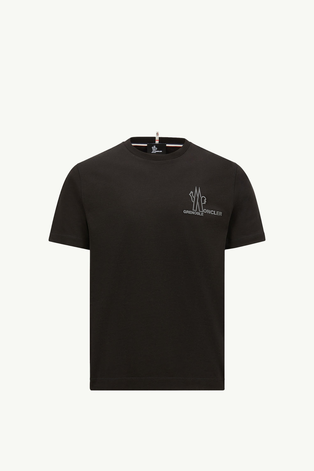 Embossed Logo Cotton T-Shirt Men Black Moncler 2