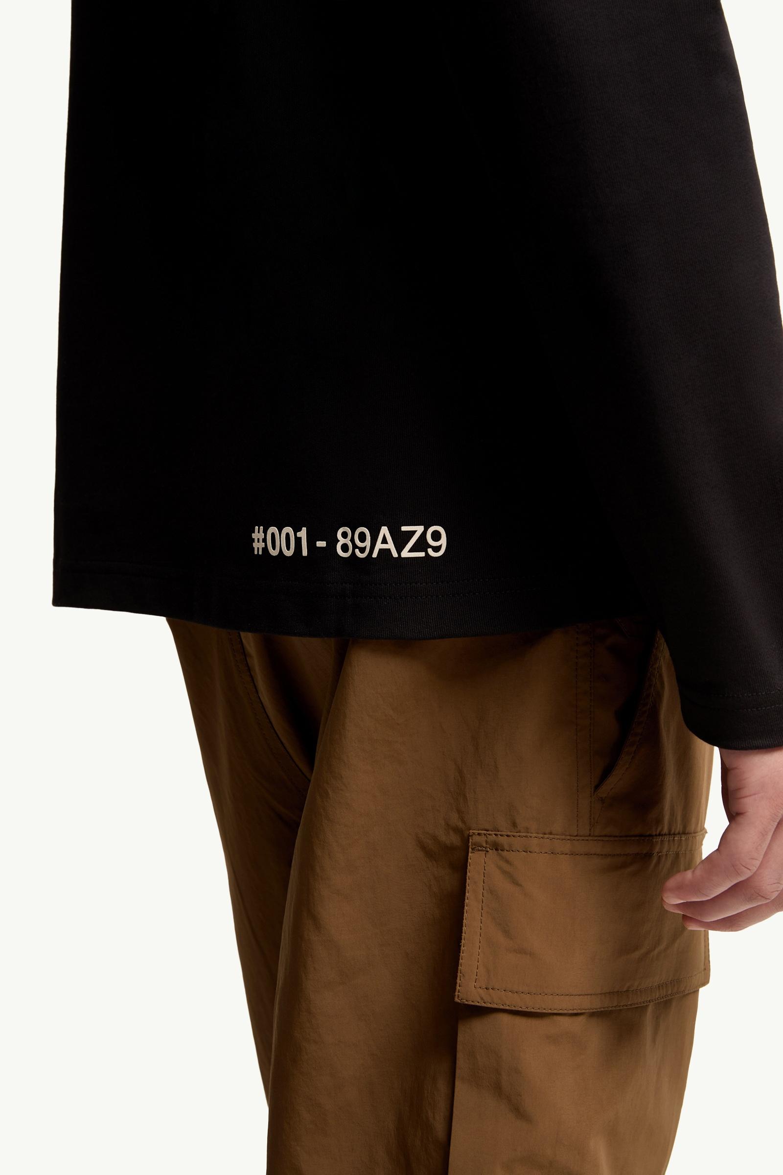 Black Logo Long Sleeve Cotton T-Shirt - Polos & T-shirts for Men