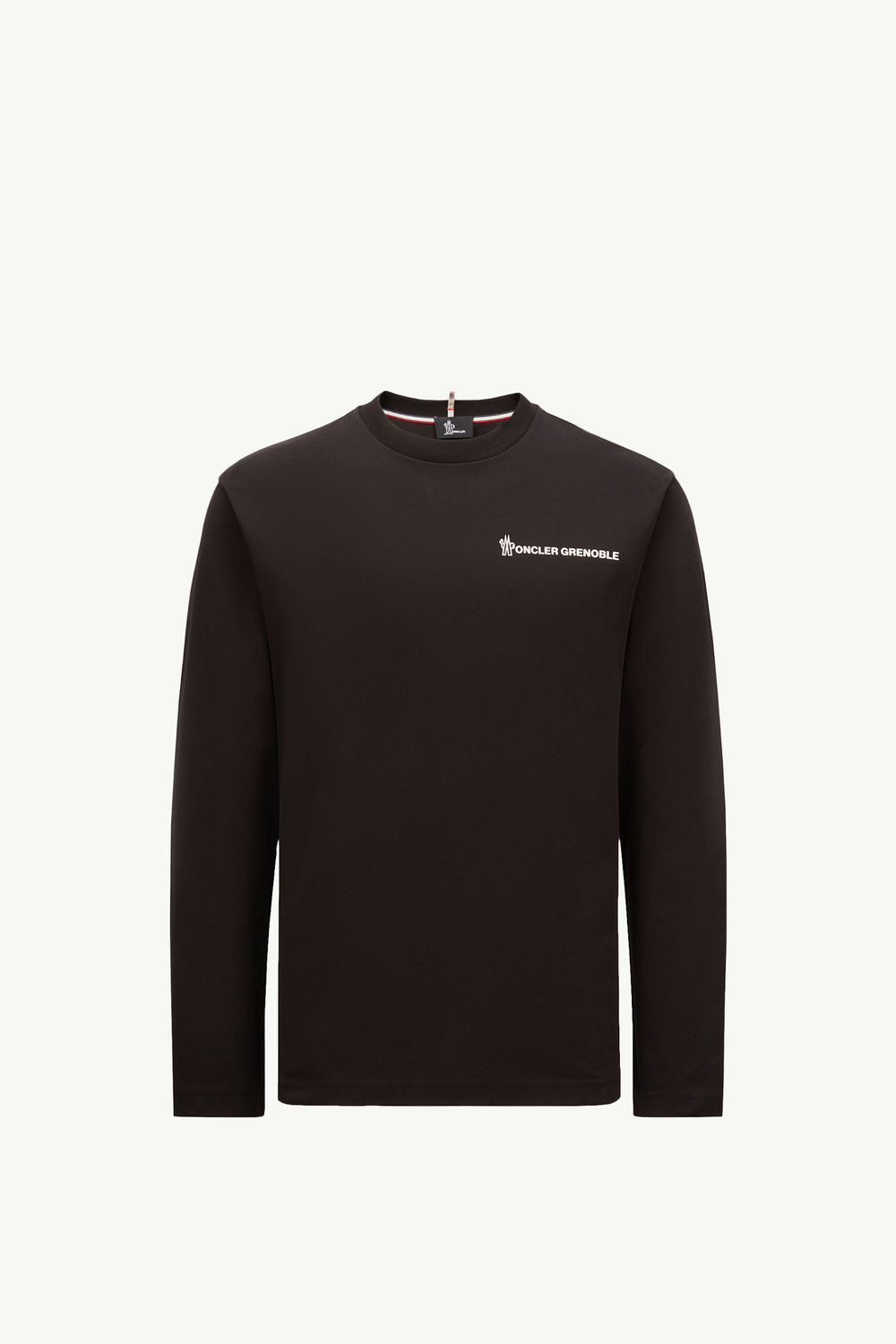 Logo Long Sleeve Cotton T-Shirt Men Black Moncler 2