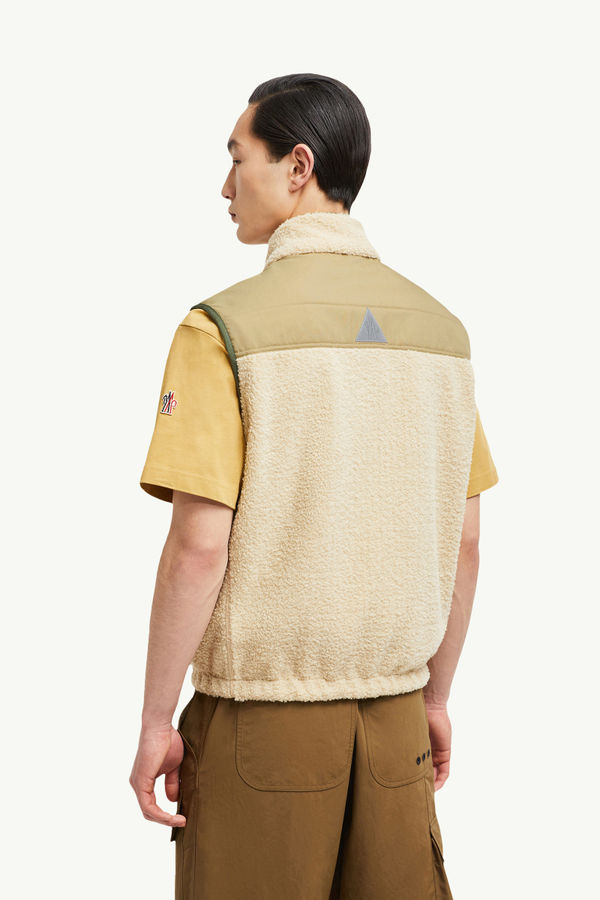 Wattierte Teddy-Weste Herren Sand-Beige Moncler 4