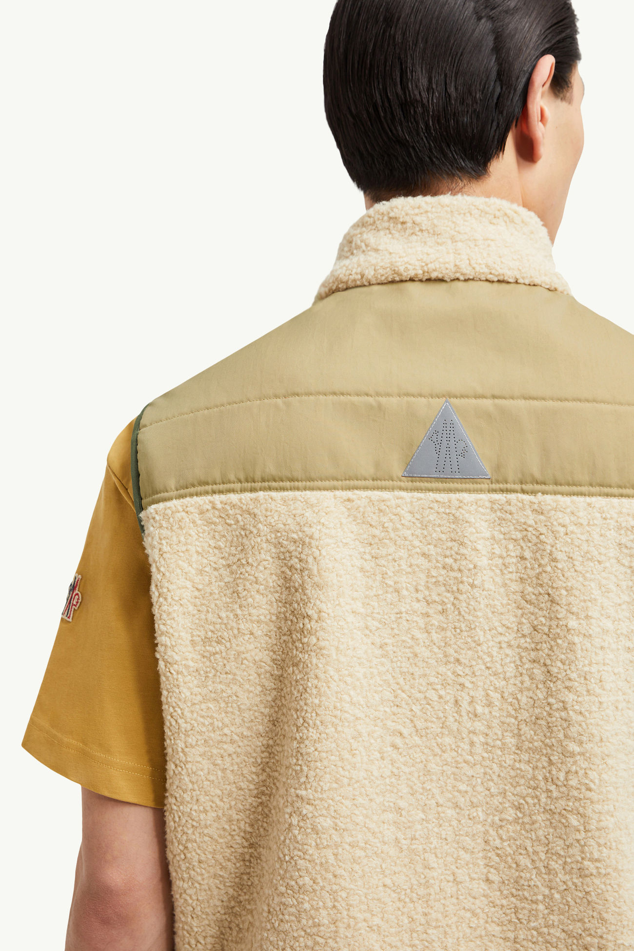 男士泰迪绒加衬马甲 男士 砂米黃色 Moncler 7