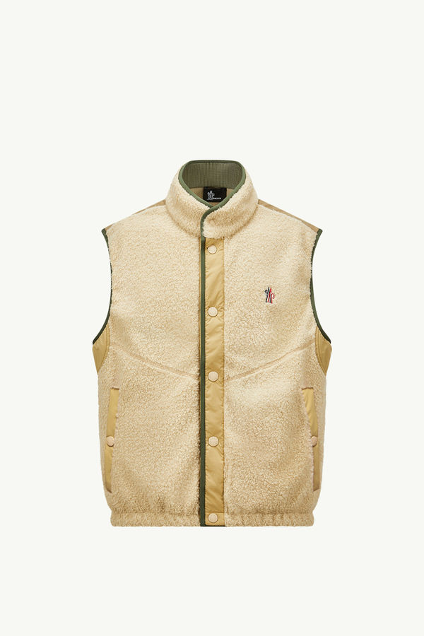 Wattierte Teddy-Weste Herren Sand-Beige Moncler 2