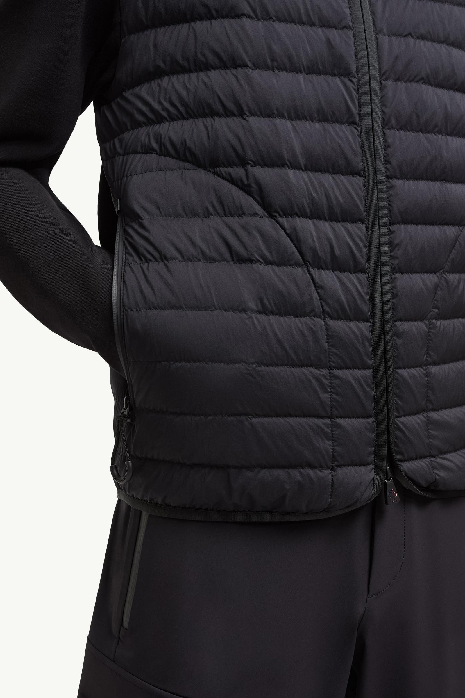 Black Padded Cotton Zip-Up Hoodie - Sweatshirts for Men