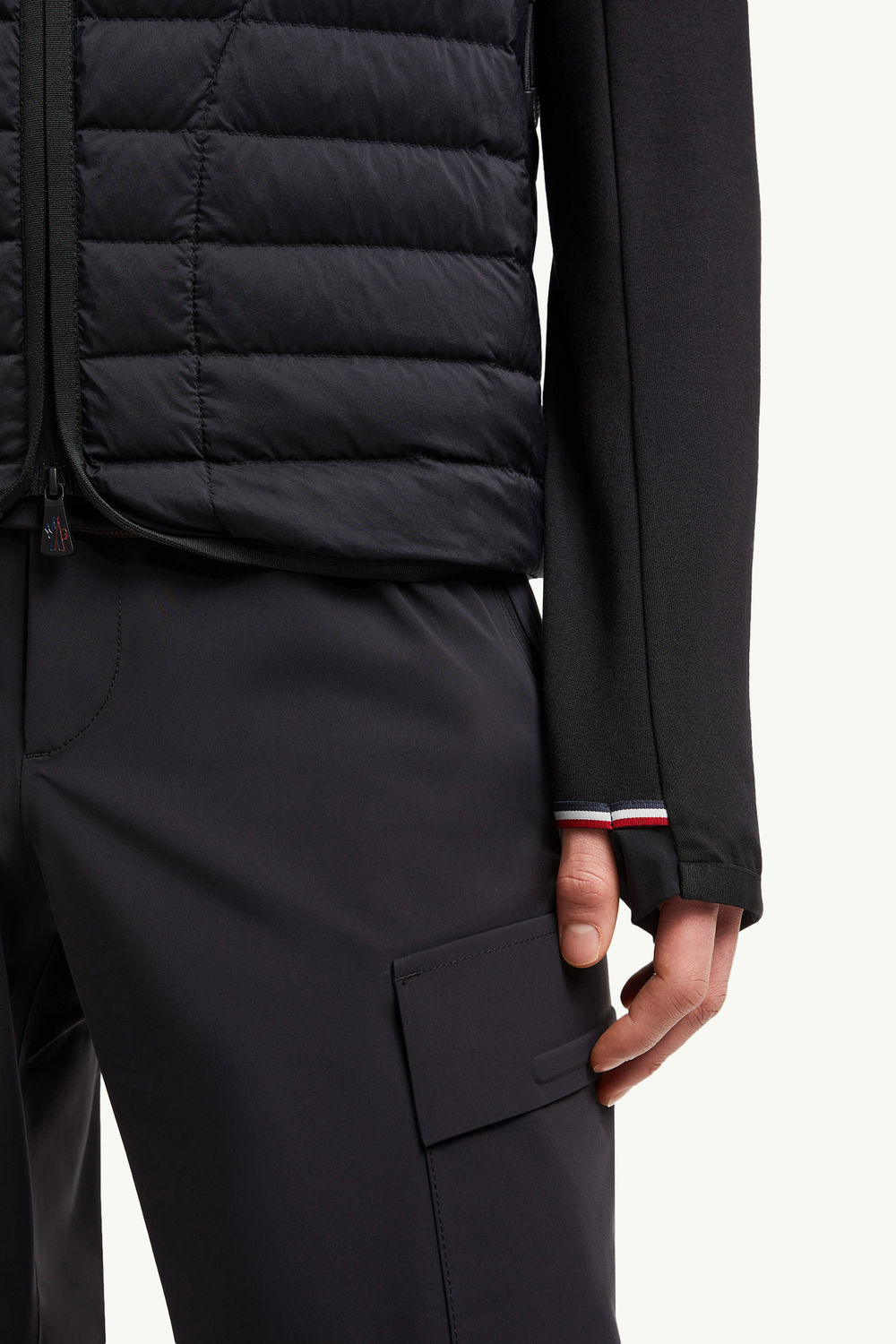 Padded Cotton Zip-Up Hoodie Men Black Moncler 6