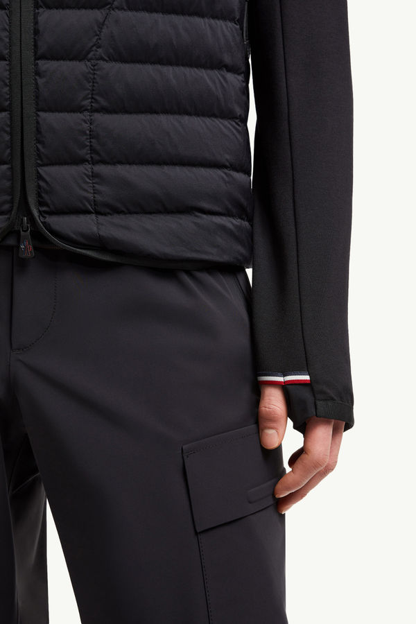 Padded Cotton Zip-Up Hoodie Men Black Moncler 6