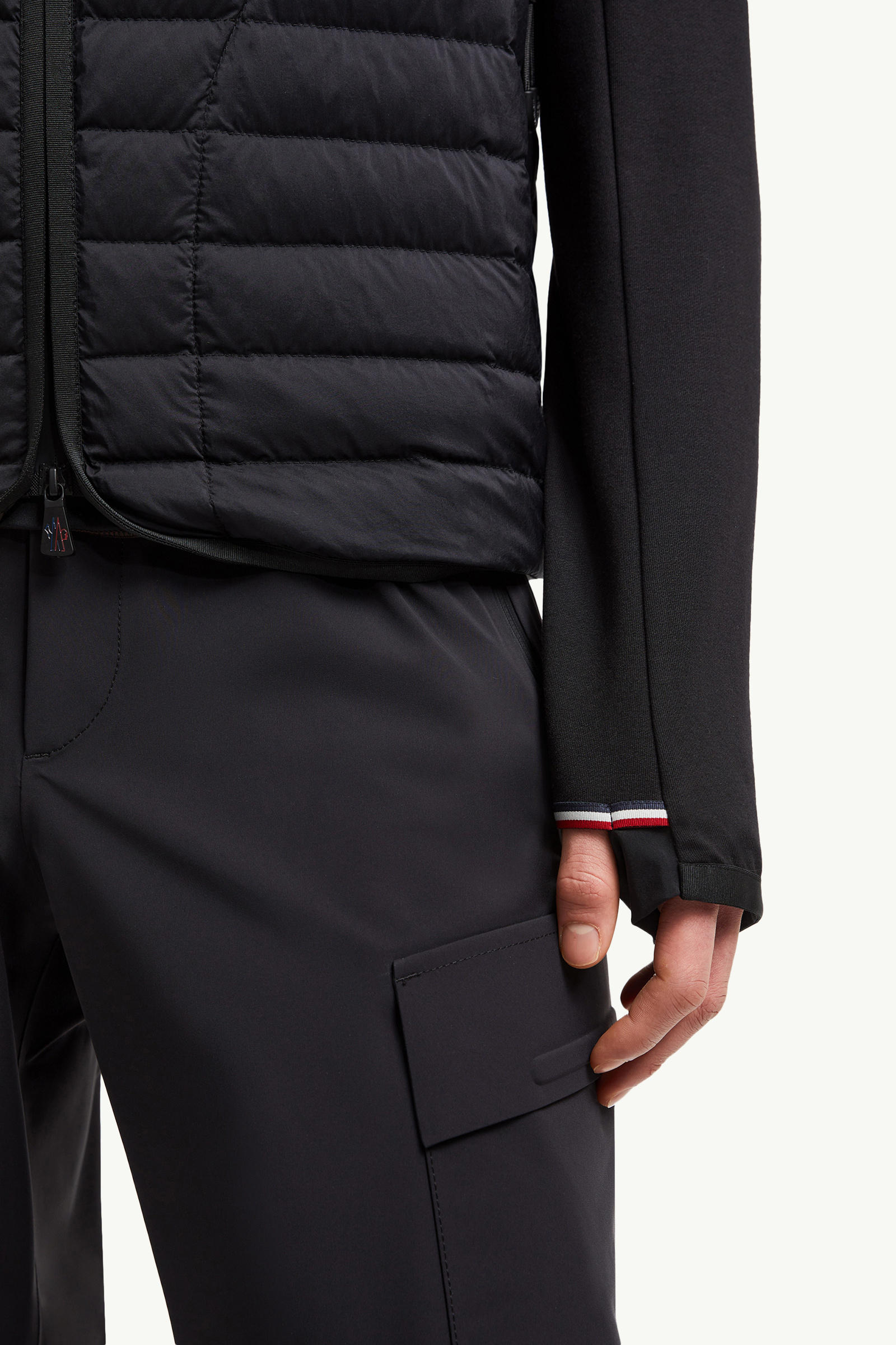 Padded Cotton Zip-Up Hoodie Men Black Moncler 6
