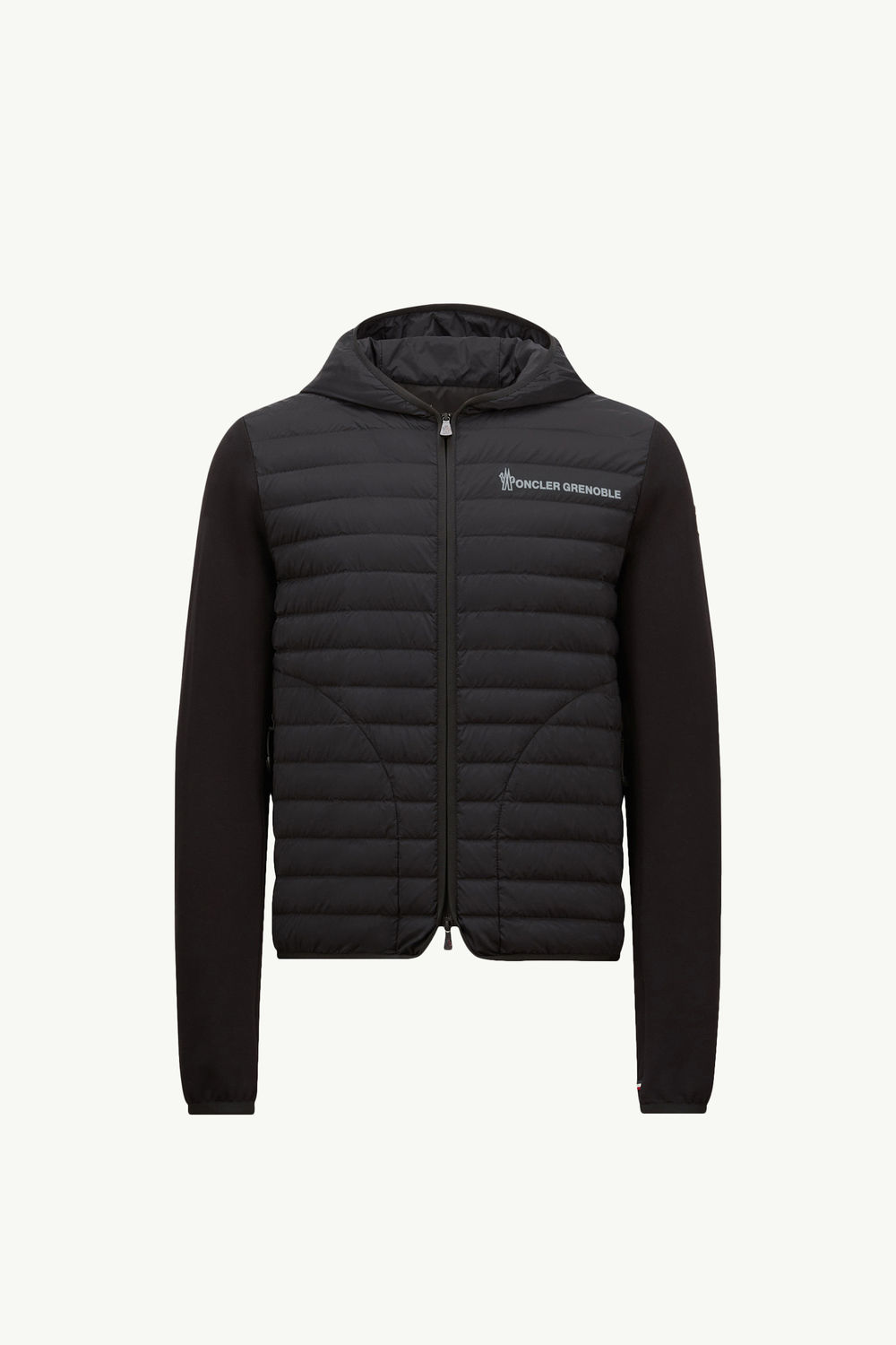 Padded Cotton Zip-Up Hoodie Men Black Moncler 2