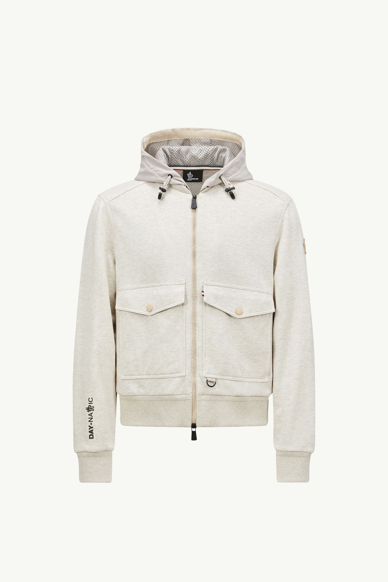 Felpa in cotone con cappuccio e zip Uomo Grigio Ghiaccio Moncler 2