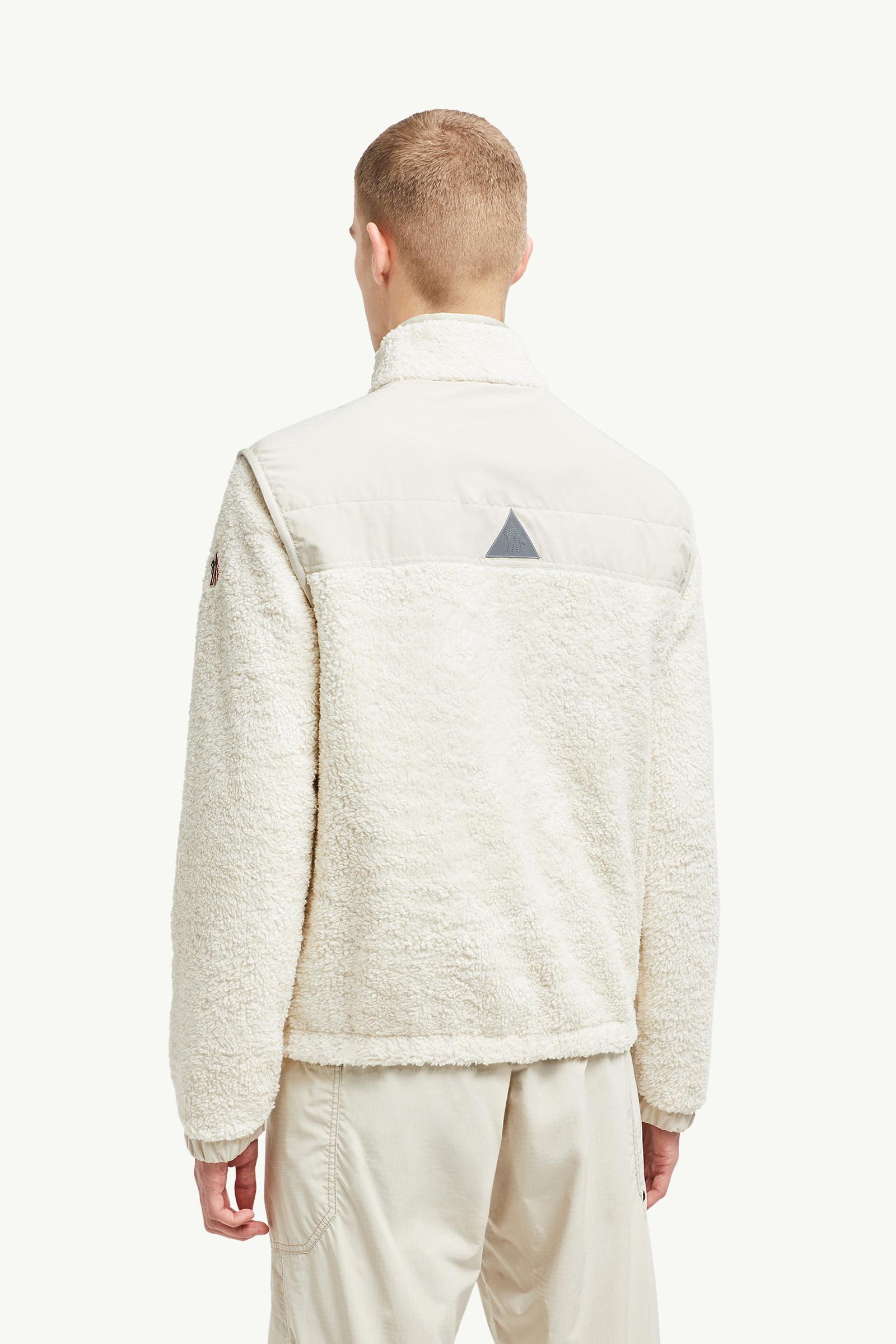 White Padded Teddy Zip-Up Sweatshirt - Sweatshirts for Men