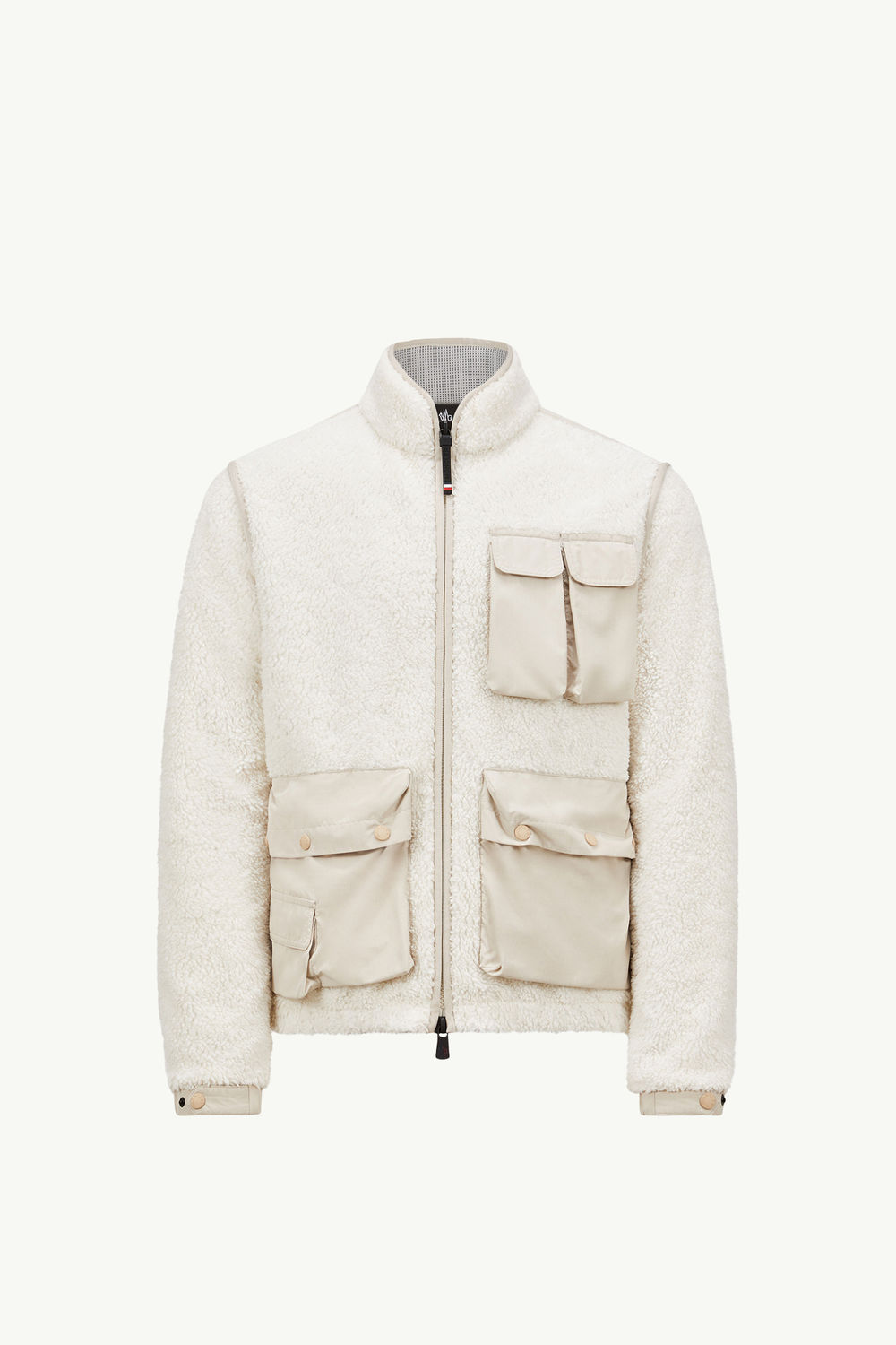 Sweat zippé en teddy matelassé Hommes Blanc Moncler 2