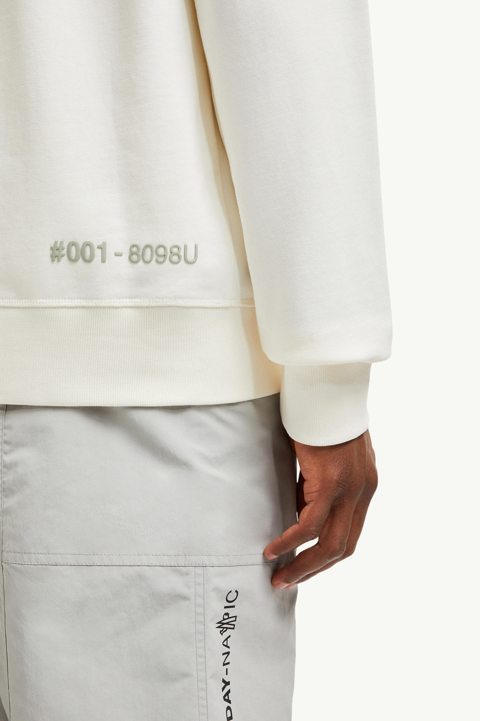 Sudadera de algodón con capucha y logotipo efecto espejo Hombre Blanco Moncler 6