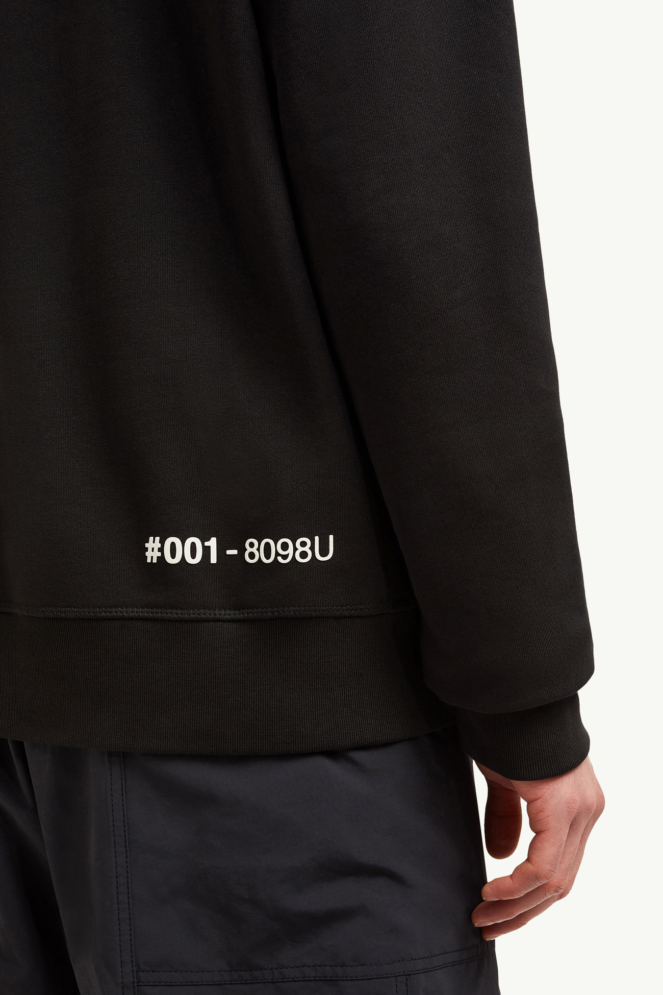 Sudadera de algodón con capucha y logotipo efecto espejo Hombre Negro Moncler 5