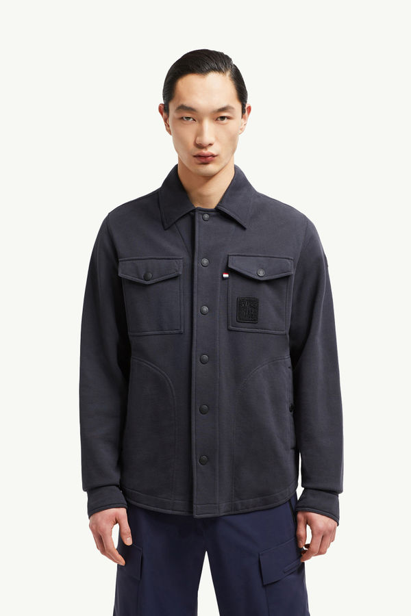Cotton Shirt Men Navy Blue Moncler 3