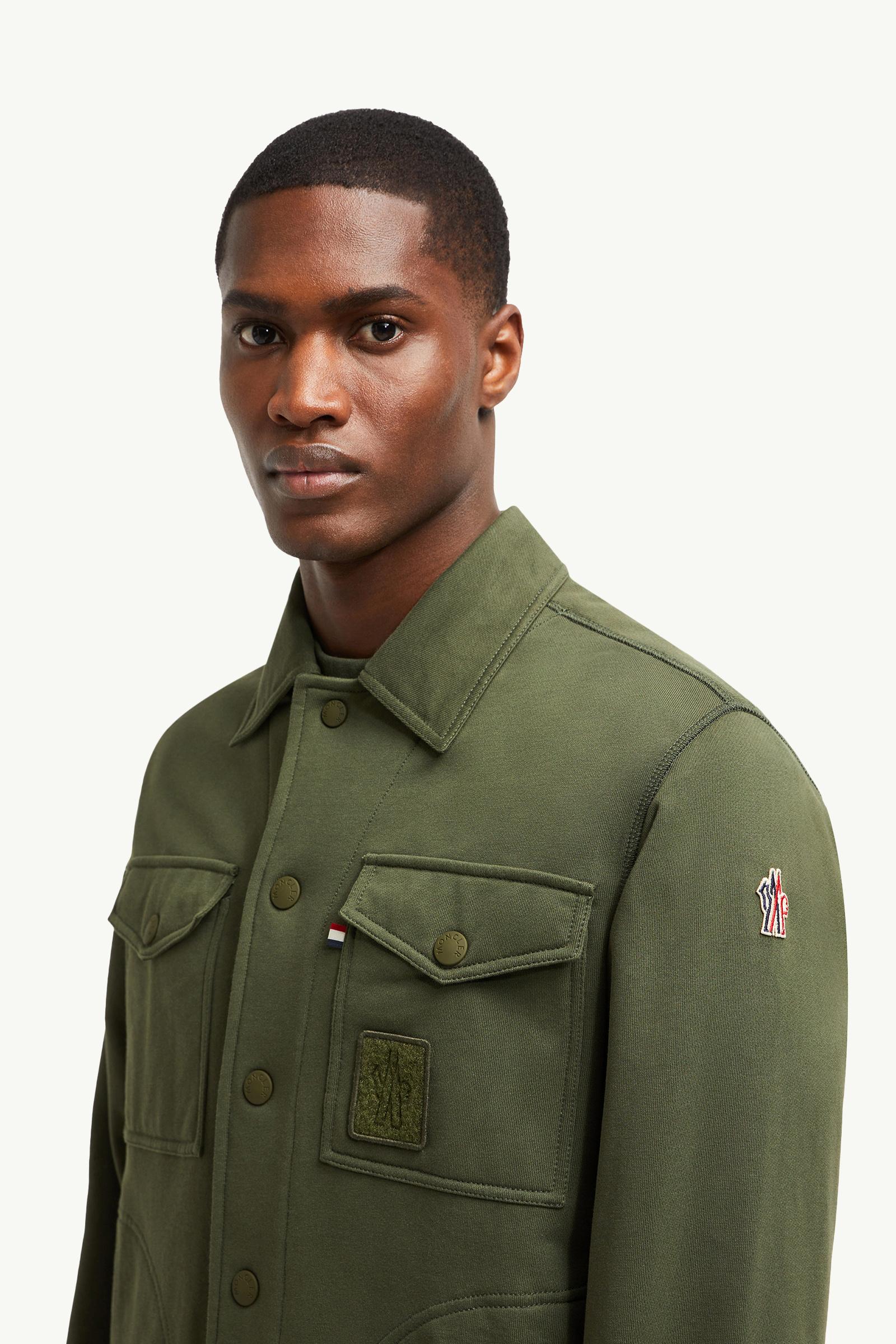 Cotton Shirt Men Olive Green Moncler 1